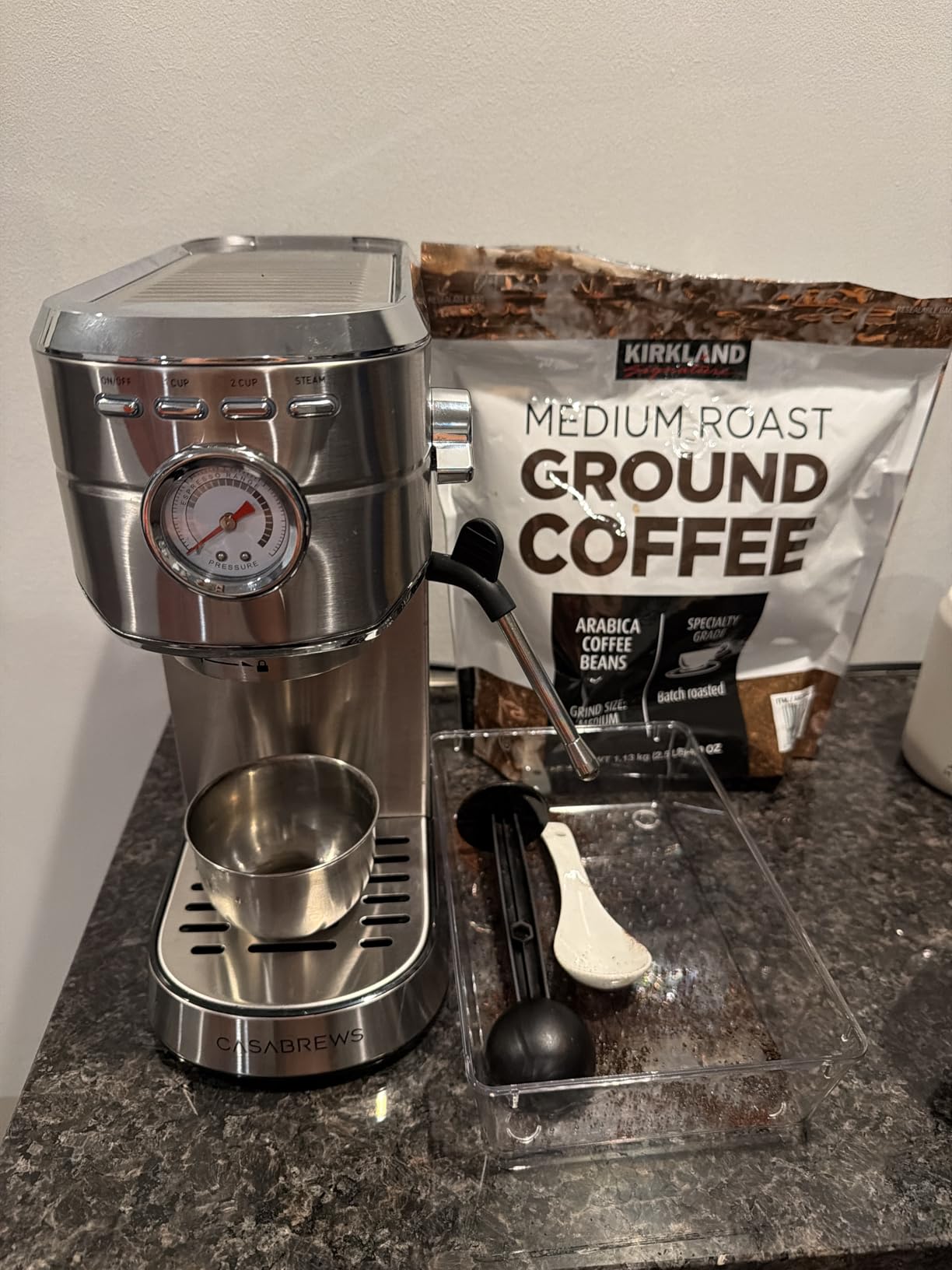 CASABREWS CM5418 Compact Espresso Machine with Milk Frothing Steam Wand customer photo 2