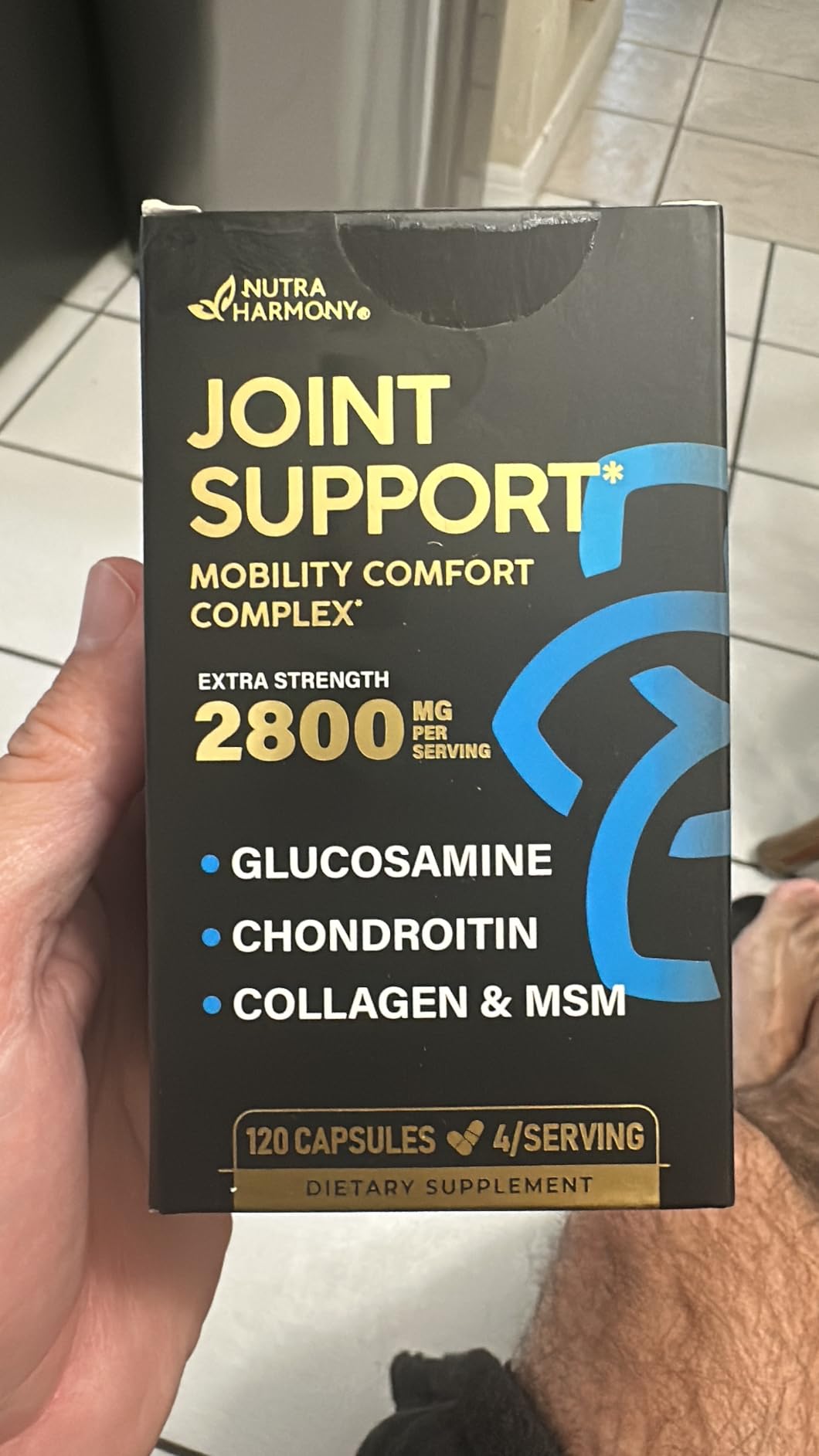 Glucosamine Chondroitin MSM Collagen | HSA | FSA Approved Product Items | Joint & Cartilage Support Supplement 2800 mg | Flexibility Nutritional Vitamins | Lab Tested | For Men & Women | 120 Capsules customer photo 1
