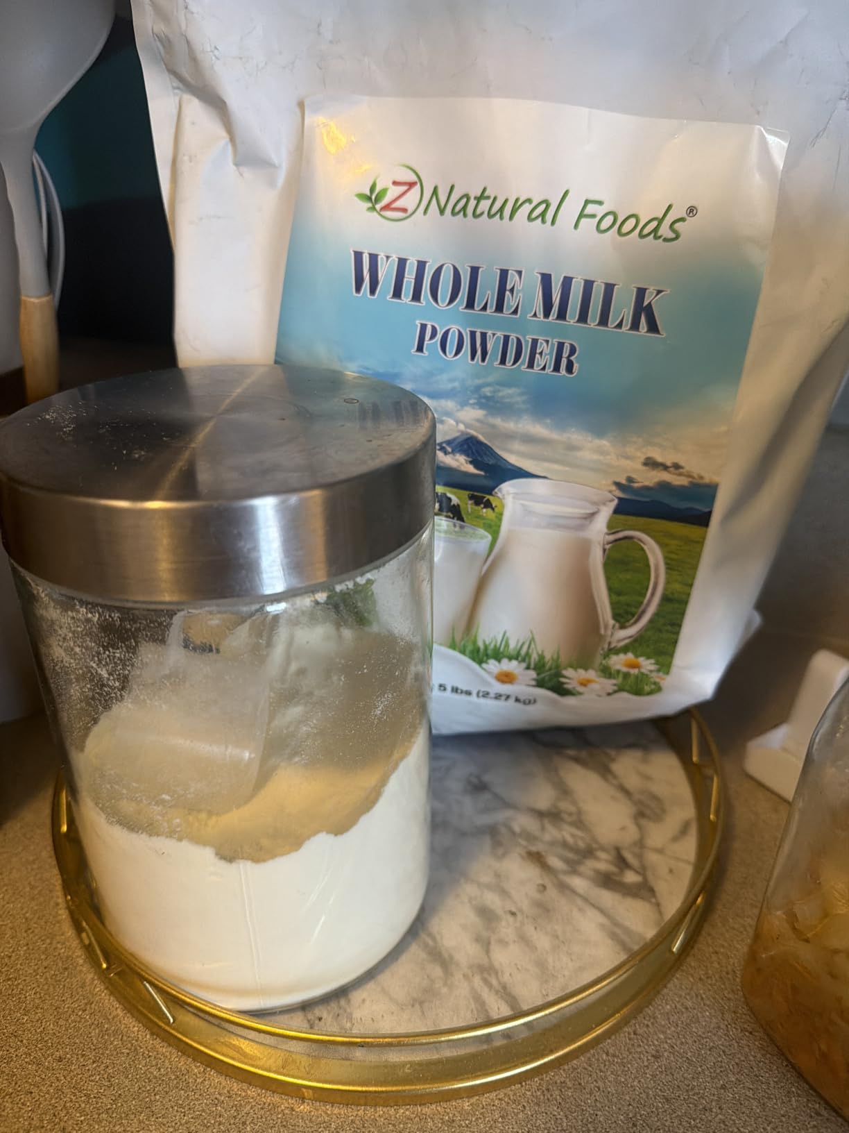 Z Natural Foods Goat Milk Powder - Pure Netherlands Full Cream Milk, Powdered Goat Milk, Highly Nutritious, Easy Digestion - Whole Goats Milk for Adults for Smoothies, Cooking, Baking, 1 lb customer photo 1