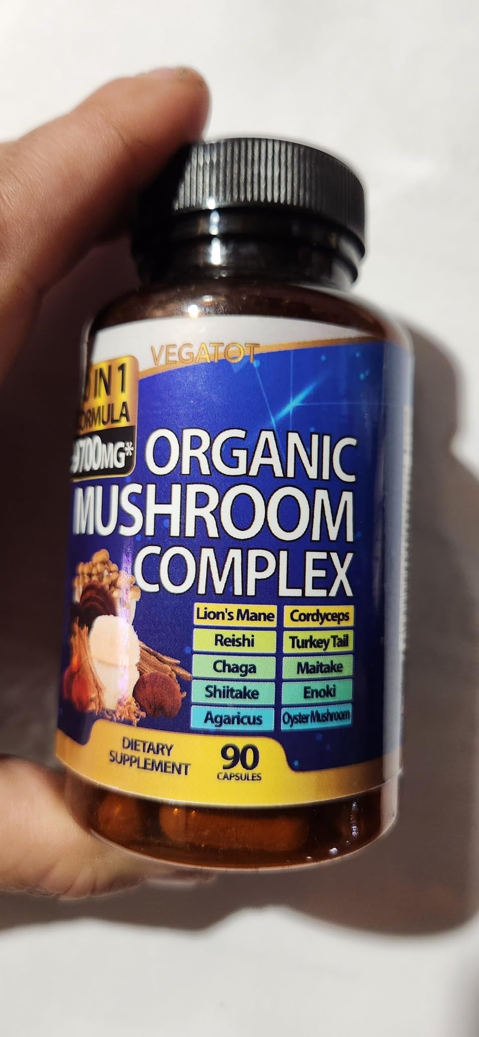 10 in 1 High Strength Mushroom Supplement - Lions Mane, Cordyceps, Reishi - Brain Supplements for Memory and Focus - 5-Month Supply customer photo 2