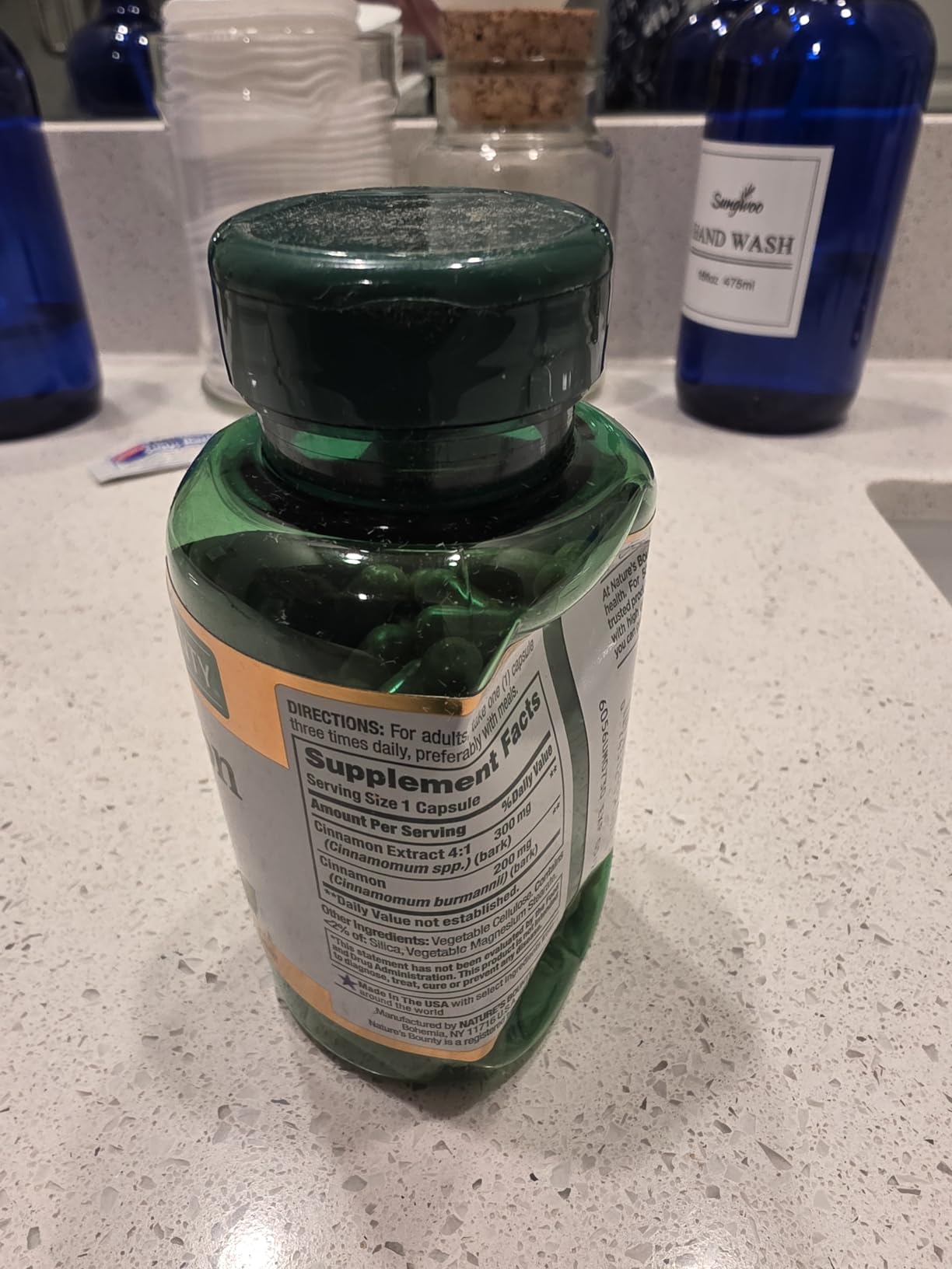Nature's Bounty Cinnamon Capsules, Herbal Supplement, Supports Sugar Metabolism, 1500mg, 100 Capsules customer photo 1