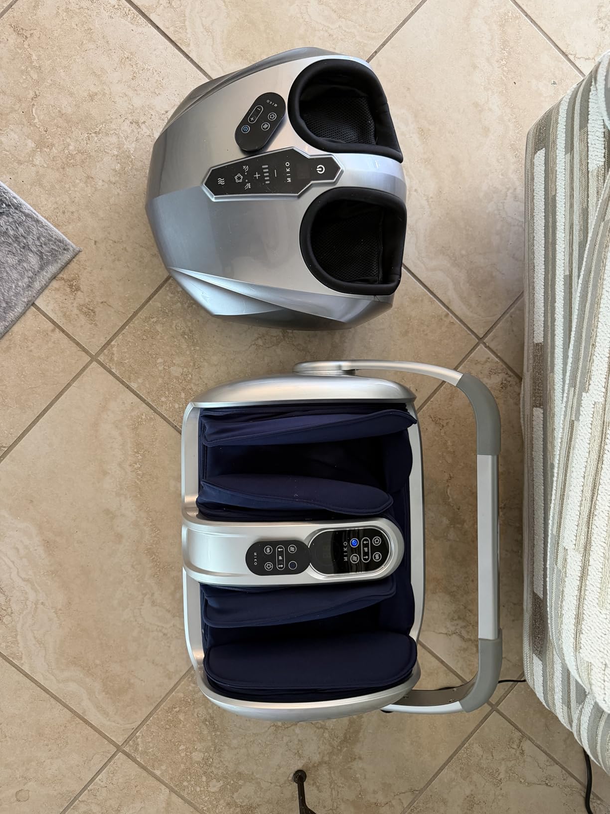 MIKO Foot Massager Machine - Deep Kneading, Shiatsu, Air Compression, and Heat Therapy - Plantar Fasciitis, Diabetics, Neuropathy customer photo 1