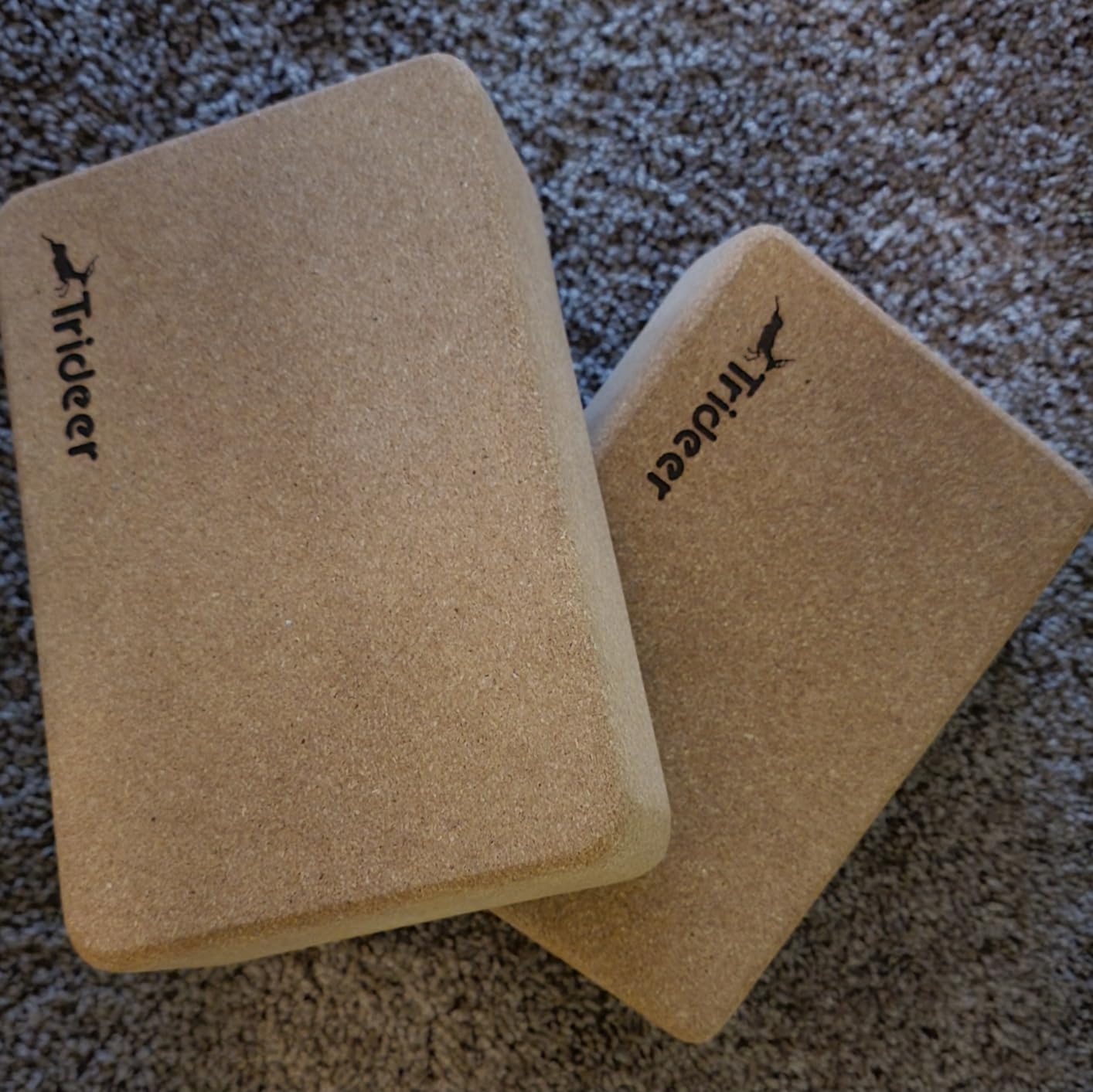 Trideer Cork Yoga Blocks, 2 Pack Natural Cork customer photo 1