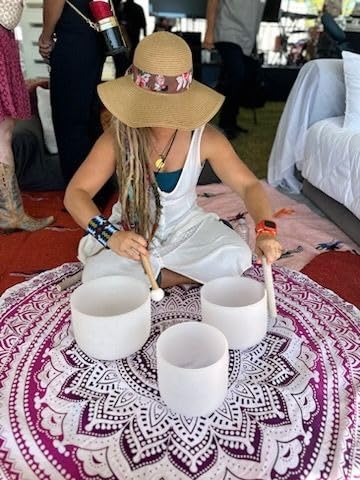 7inch 8inch 9inch Crystal singing bowls set sound bowl for healing Mindfulness, Meditation, Yoga, Spiritual and Body Healing Chakra Bowl (7C+8F+9G, 7inch+8inch+9inch with Travel bag) customer photo 1