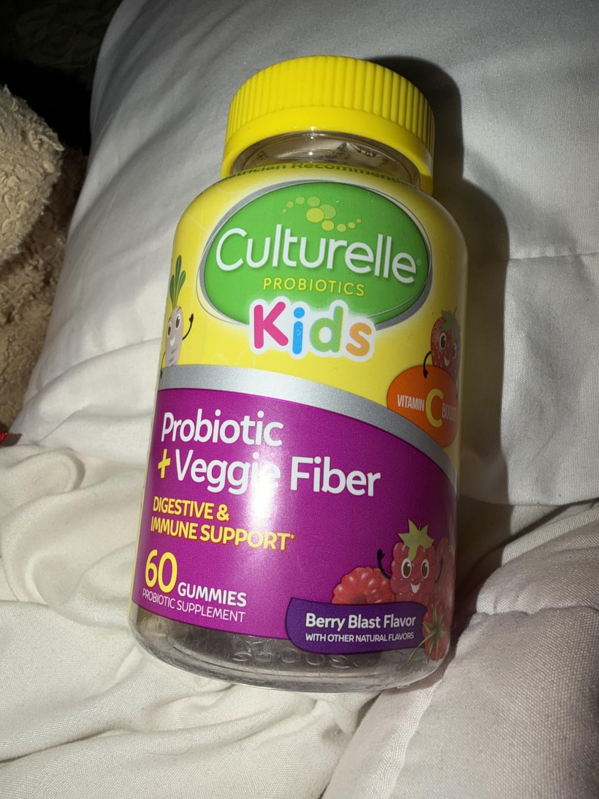 Culturelle Daily Probiotic For Kids + Veggie Fiber Gummies (Ages 3+) - 60 Count - Digestive Health & Immune Support - Berry Flavor with a Vitamin C Boost customer photo 2