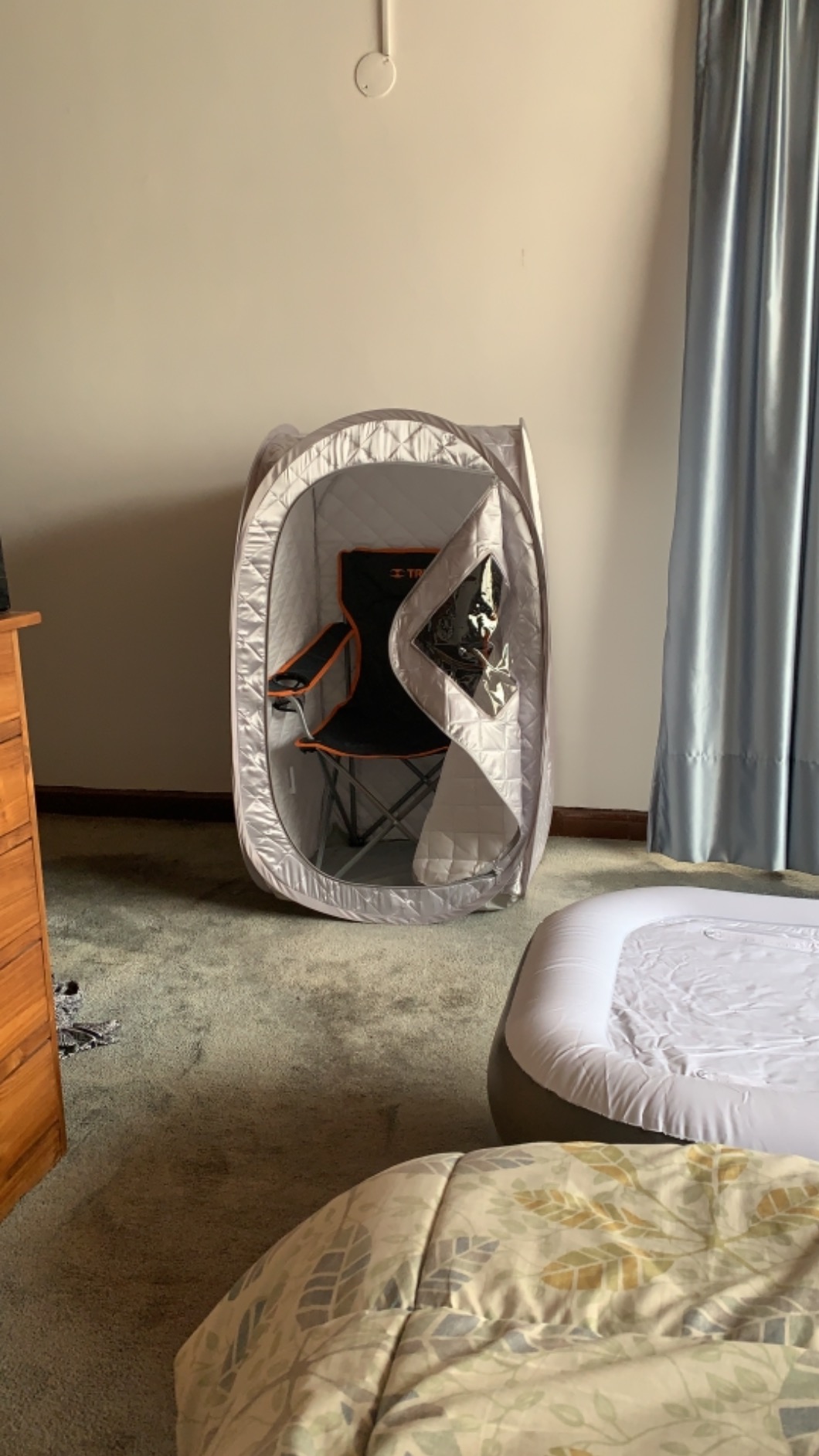 Portable Sauna Tent, Foldable One Person Full Body Spa for Detox Therapy Without Steamer - BlackG customer photo 1