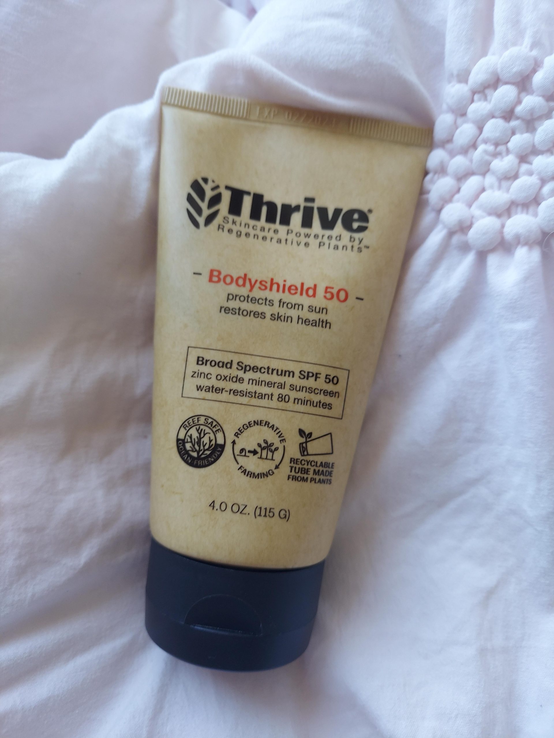 Thrive Natural Care Reef Safe Sunscreen SPF50 - Hawaii 104 Reef Act Compliant - Mineral Sunscreen Non-Nano Zinc Oxide - Vegan, (5.8 Oz (Pack of 1)) customer photo 2