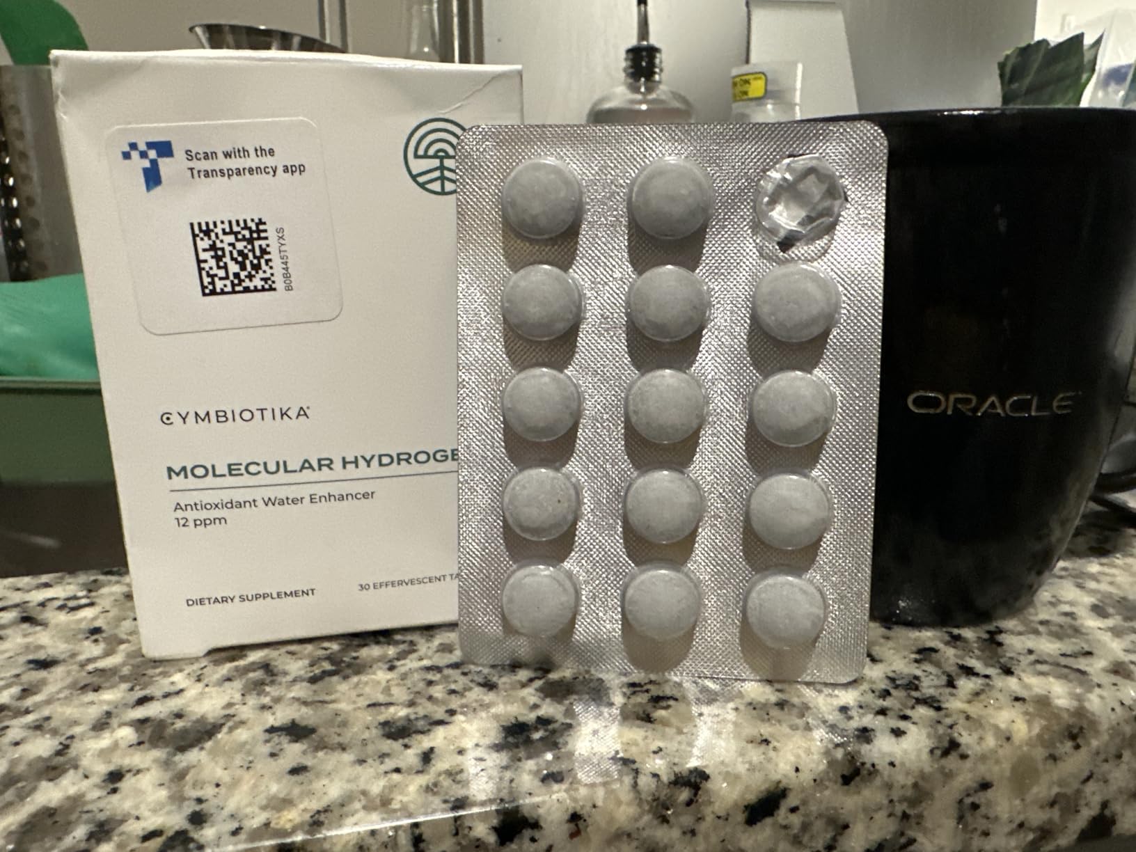 CYMBIOTIKA H2 Molecular Hydrogen Water Tablets with Magnesium, Energy Boost, Gluten Free, Keto Antioxidant Drink, Fast Dissolving Supplements, Helps Fight Inflammation & Stress 30 Tablets, 12 ppm customer photo 1