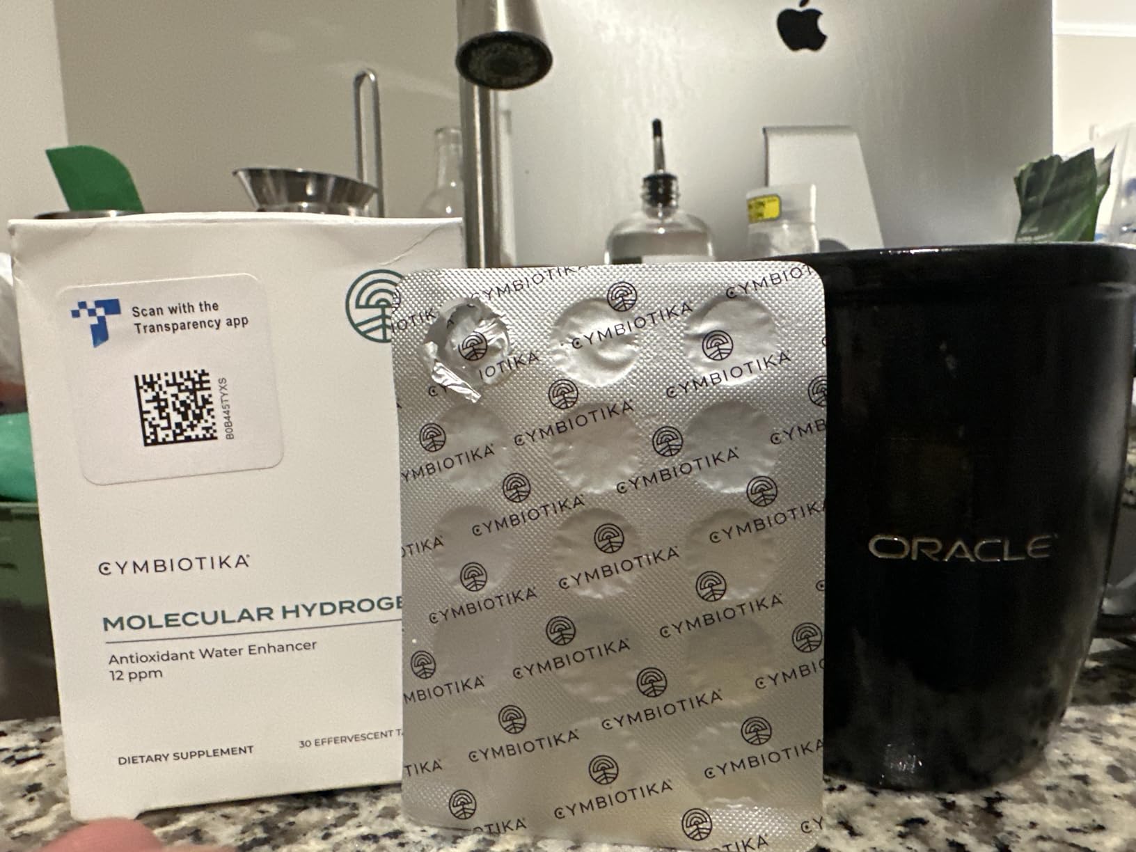 CYMBIOTIKA H2 Molecular Hydrogen Water Tablets with Magnesium, Energy Boost, Gluten Free, Keto Antioxidant Drink, Fast Dissolving Supplements, Helps Fight Inflammation & Stress 30 Tablets, 12 ppm customer photo 2