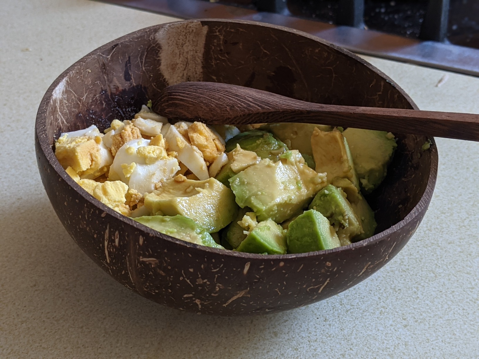 purpleclay Coconut Bowls and Wooden Spoons Set of 2 - Natural, Hand-Crafted, Vegan-Friendly, Salad, Smoothie or Buddha Bowl and Kitchen Utensils (2 Natural Bowls & Spoons) customer photo 2