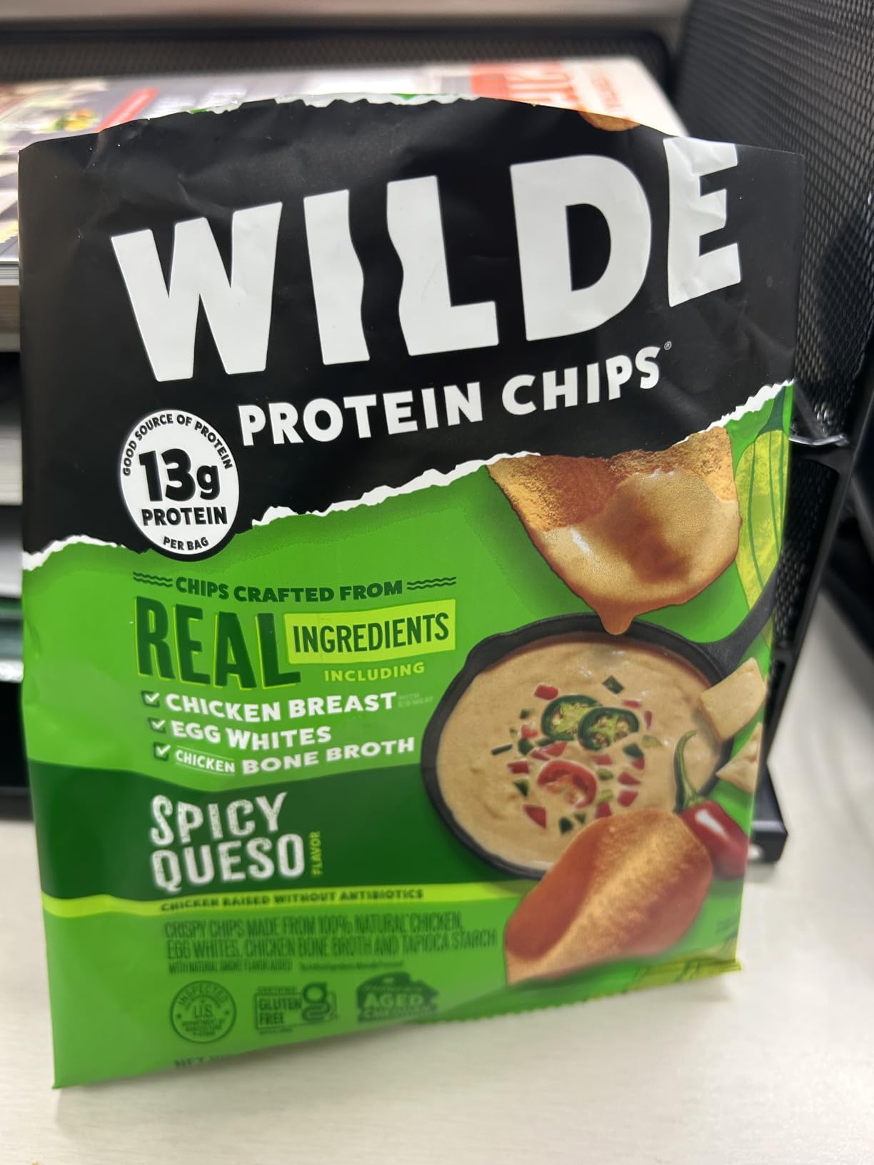 WILDE Himalayan Pink Salt Protein Chips, Thin and Crispy, High Protein, Keto Friendly, Made with Real Ingredients, 1.34oz Bags (Pack of 8) customer photo 1