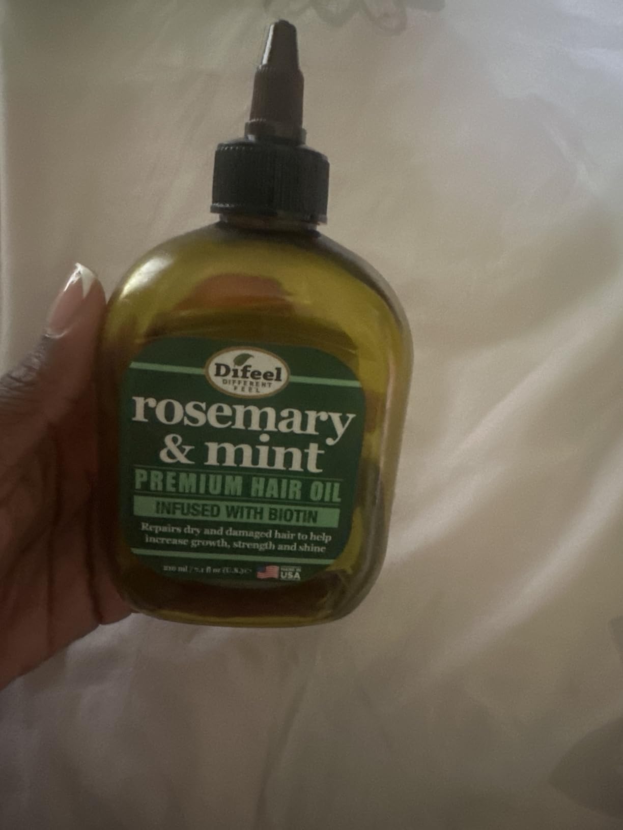 Difeel Rosemary and Mint Premium Hair Oil with Biotin 7.1 oz. - Natural Rosemary Oil for Hair Growth & Biotin customer photo 1