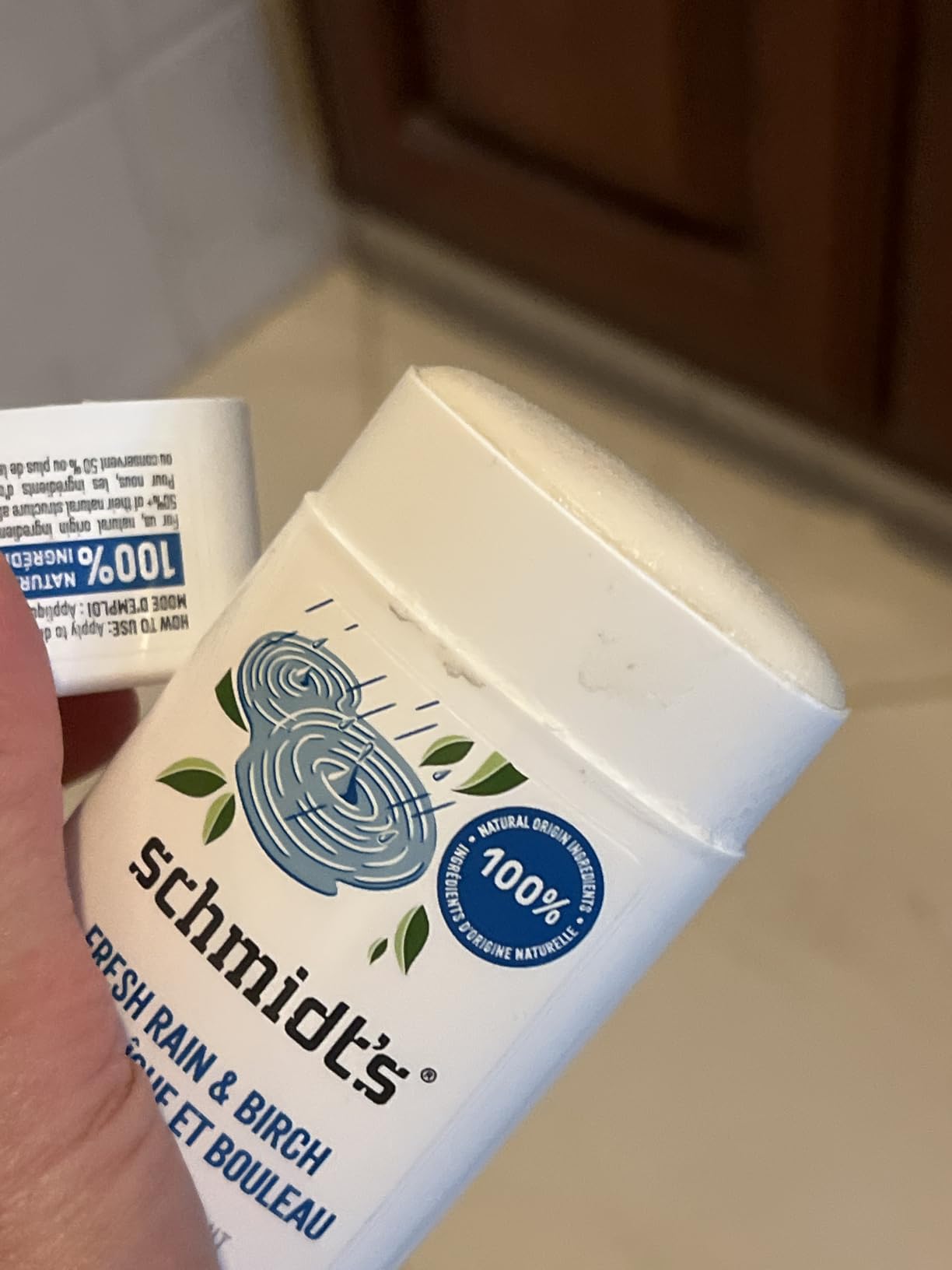 Schmidt's Aluminum-Free Vegan Deodorant Fresh Rain & Birch with 24 Hour Odor Protection, for Women and Men, Natural Ingredients, Cruelty-Free, 2.65 oz customer photo 1