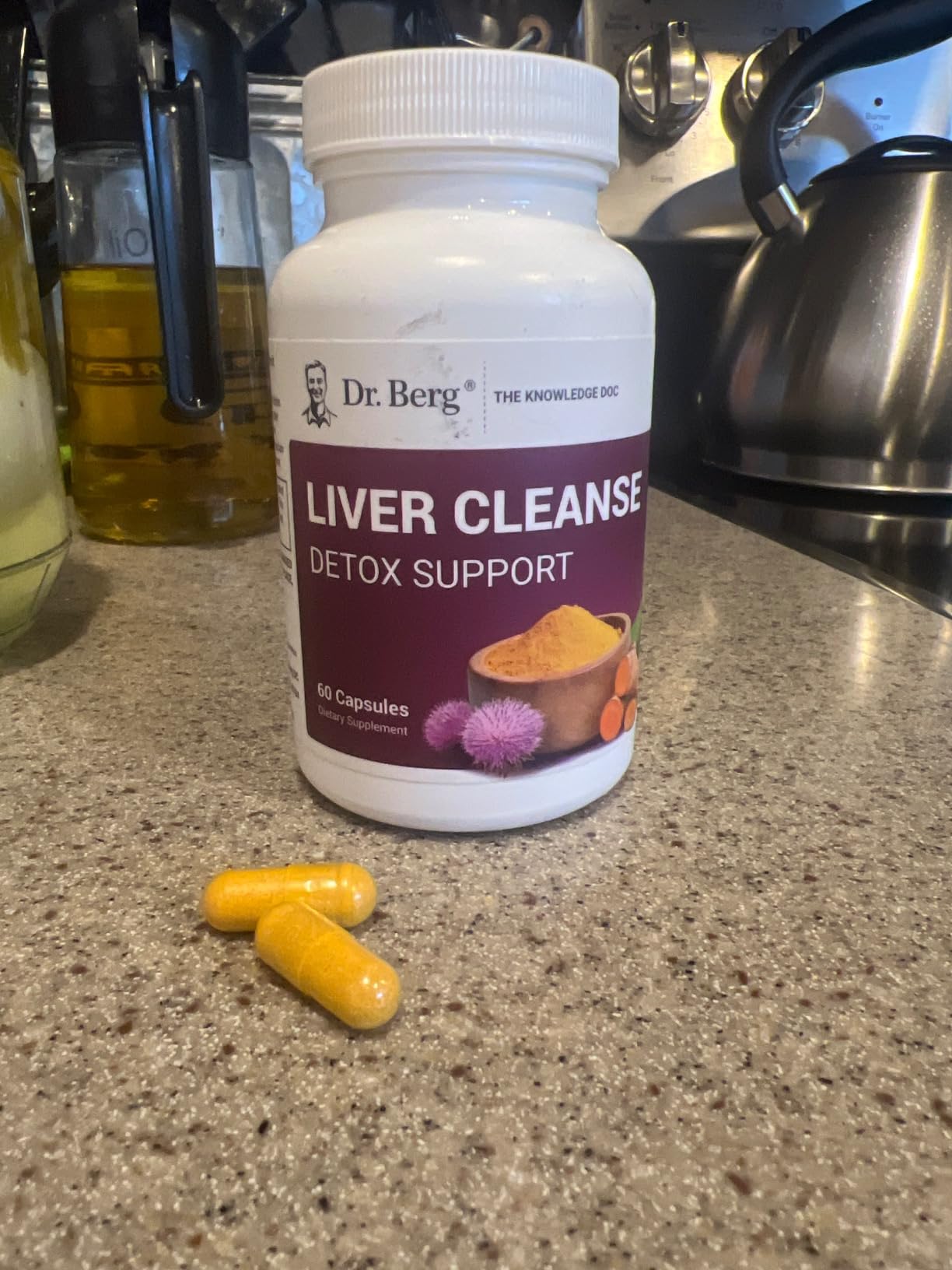Dr. Berg Liver Cleanse Detox Capsules w/Unique Blend of Milk Thistle, Ox Bile & Folate - Liver Supplement Includes Turmeric, Black Pepper & Choline - 60 Capsules customer photo 1