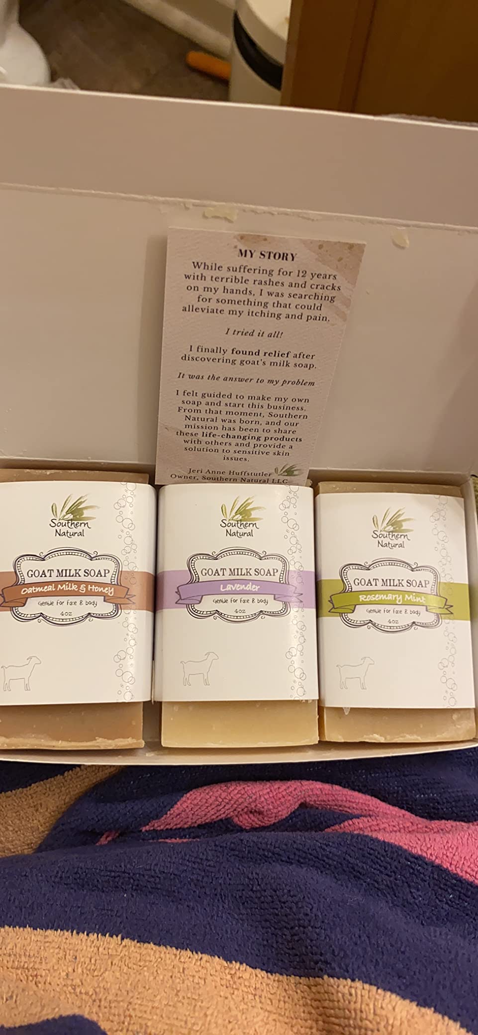 Southern Natural Goat Milk Soap Bar - Oatmeal Milk & Honey 3 Pack - For Dry Sensitive Skin. Natural, Handmade Soap For Men, Women, Kids, Face & Body customer photo 2