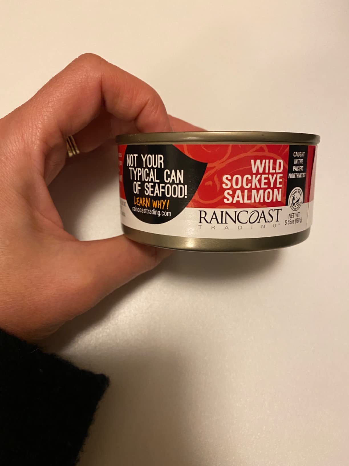Raincoast Trading Wild Sockeye Salmon - Traditional | Case of 12 (5.64 oz/can) | Certified Sustainable | Sourced From the Pacific Northwest customer photo 1
