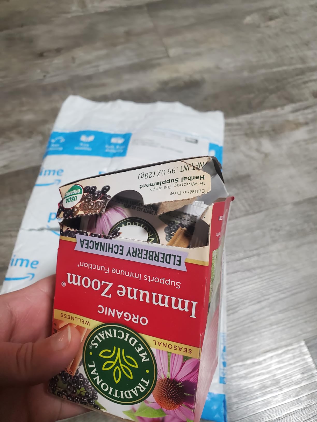 Traditional Medicinals Tea, Organic Immune Zoom Elderberry Echinacea - Supports Immune Function - Kosher, Non-GMO, Caffeine-Free, Compostable - 16 Tea Bags customer photo 1