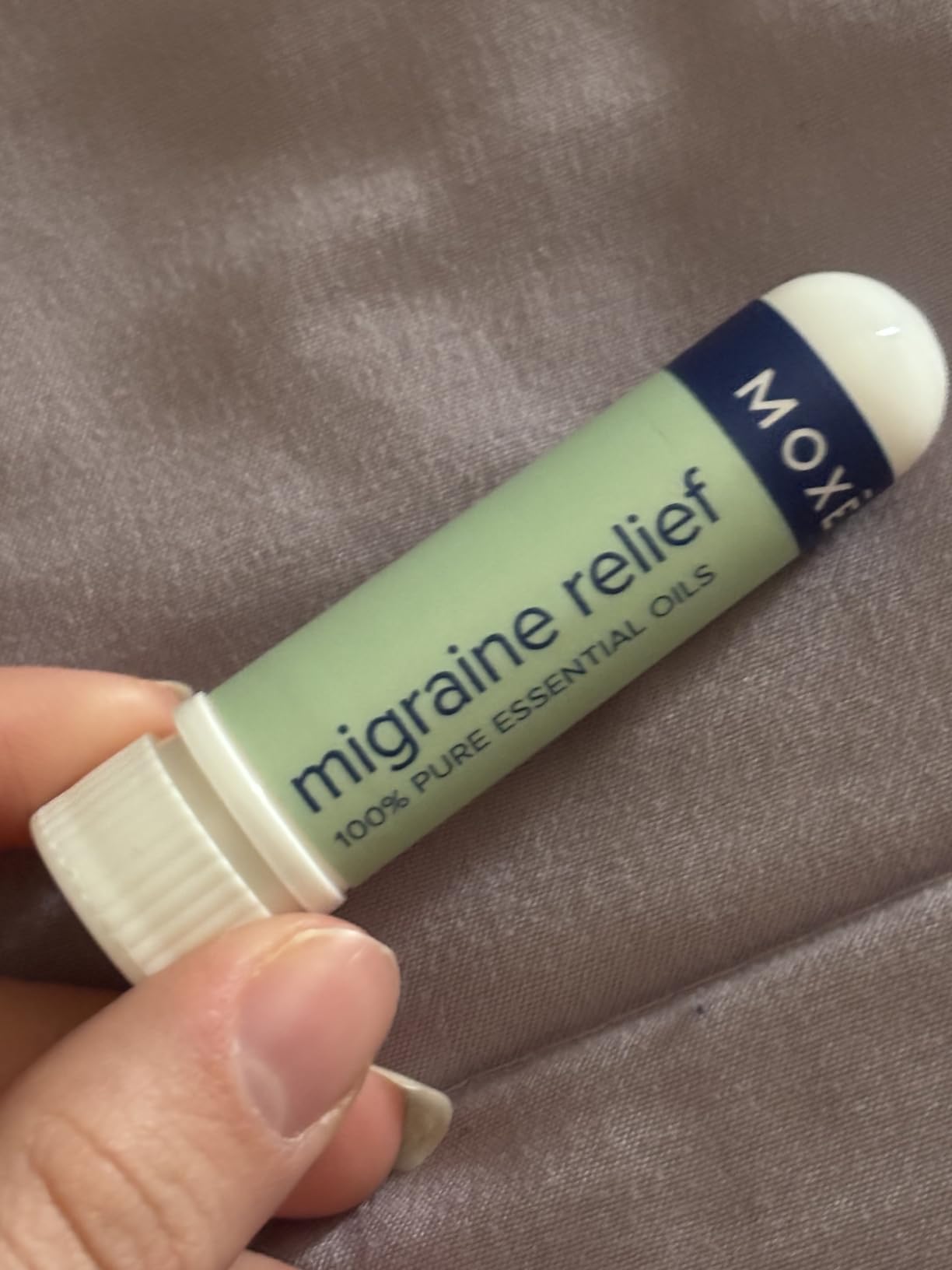 MOXE Migraine Relief Nasal Inhalers, Essential Oils for Headaches & Tension Relief, Portable Aromatherapy, Easy-to-Use, Pure & Undiluted, Peppermint, Spearmint, Eucalyptus, Tea Tree, USA Made, 3 Pack customer photo 2