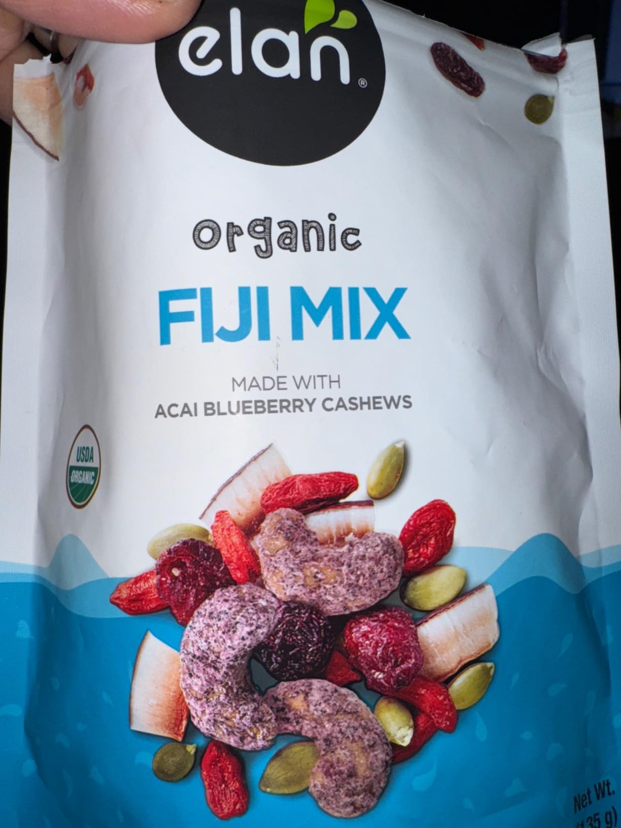 Elan Organic Fiji Mix, Non-GMO, Gluten-Free, Vegan, Kosher, Dried Fruits (Dried Goji Berries, Dried Cranberries), Superfood Infused Nuts (Blueberry Acai Cashews), Pumpkin Seeds, 8 pack of 4.8 oz customer photo 2