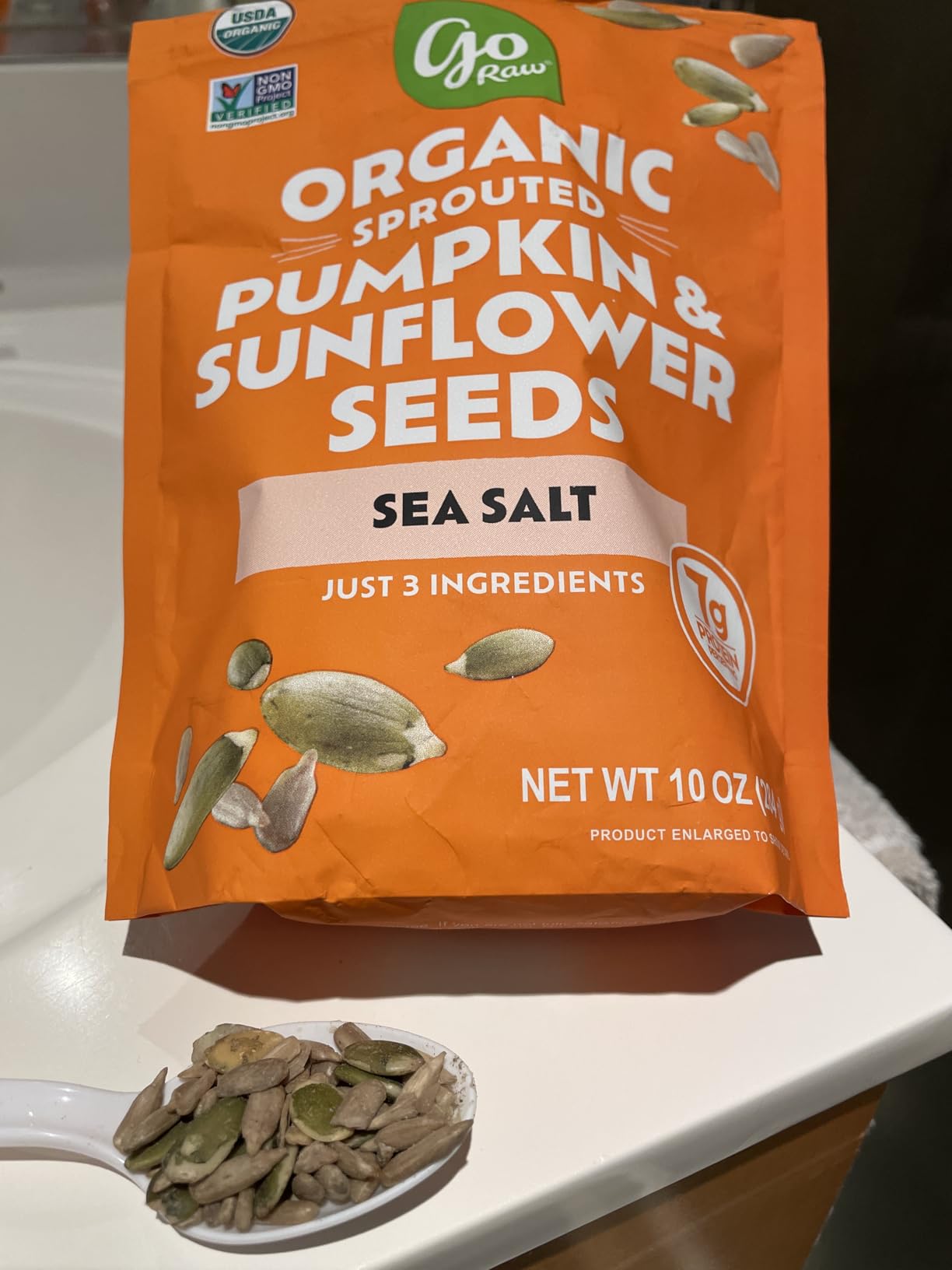 Go Raw Organic Sprouted Pumpkin & Sunflower Seeds, 10 oz, Sea Salted, Keto, Kosher, Superfood customer photo 1