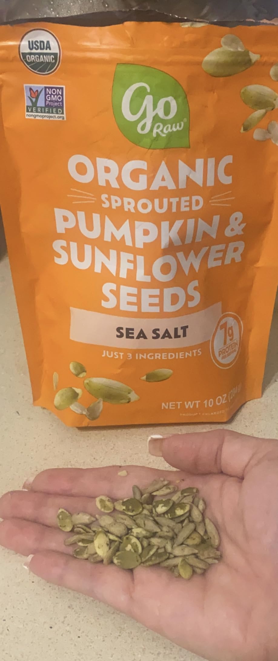 Go Raw Organic Sprouted Pumpkin & Sunflower Seeds, 10 oz, Sea Salted, Keto, Kosher, Superfood customer photo 2