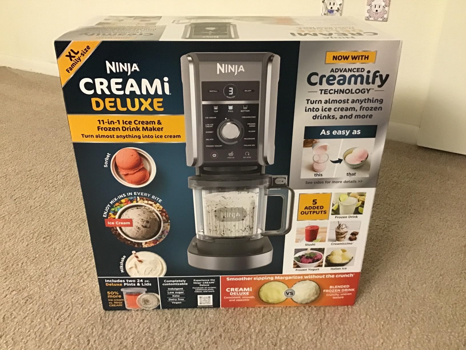 Ninja CREAMi Deluxe Ice Cream Maker | 11-in-1 Create Frozen Desserts, Sorbet, Milkshakes, Yogurt & More | Includes 2 Dishwasher Safe XL 24 Oz. Tubs with storage lids | Silver | NC501 customer photo 2