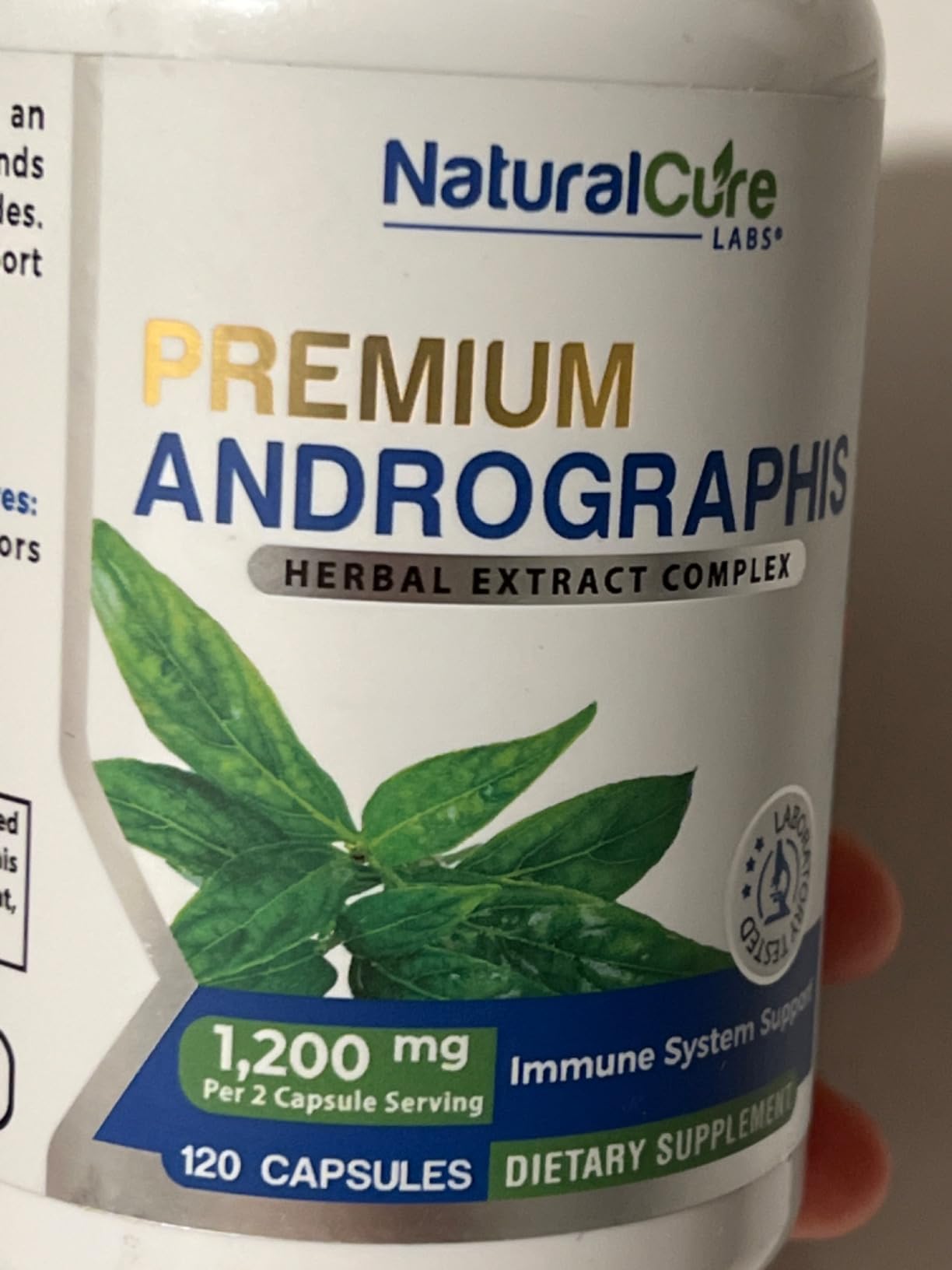 Natural Cure Labs Premium Andrographis Paniculata Extract 1,200mg - 100mg Standardized Andrographolides - Vegan Immune & Digestive Support Capsules - Non-GMO, Gluten-Free, Herbal Dietary Supplement customer photo 2