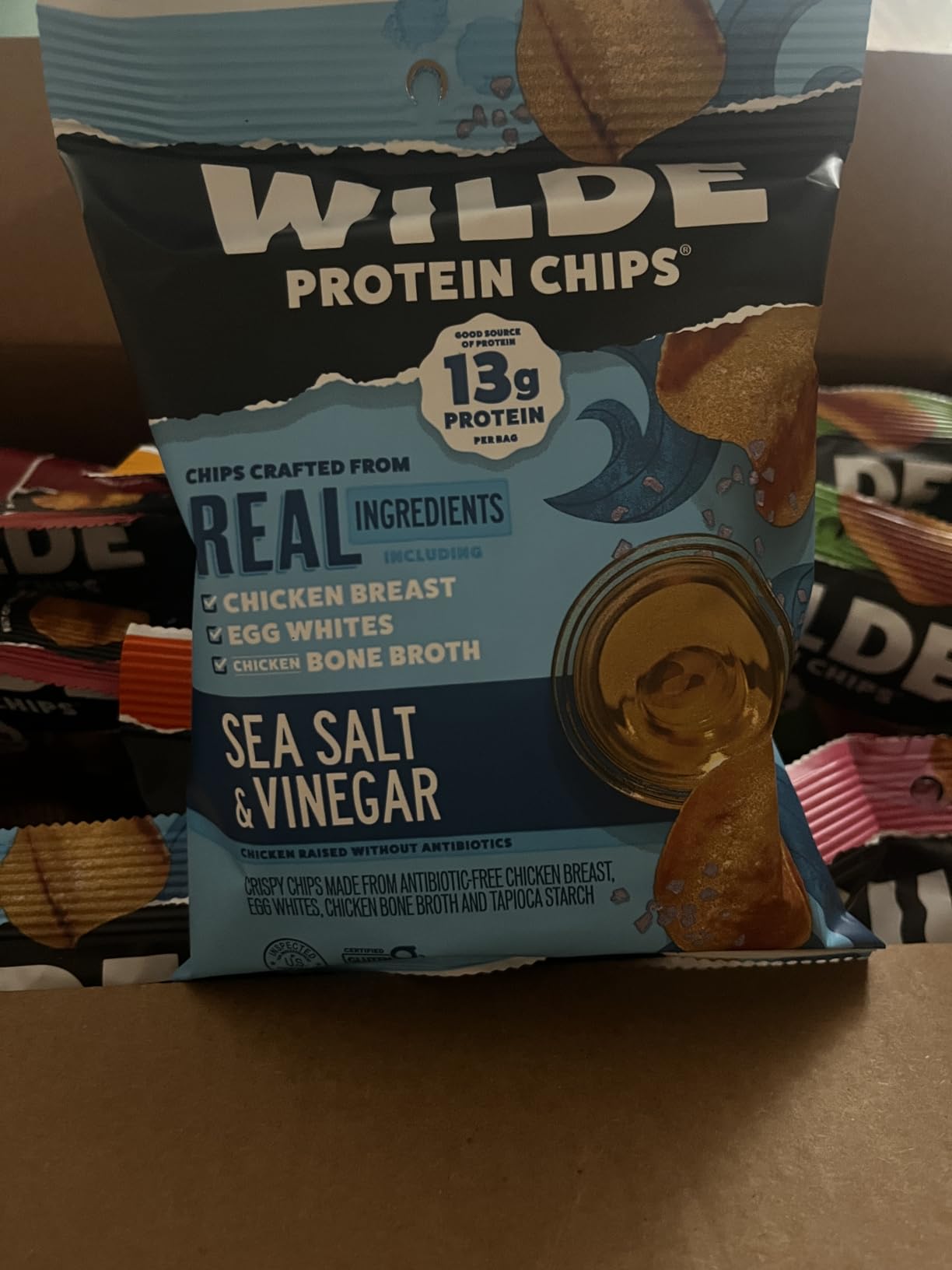 WILDE Protein Chips Variety Pack, High Protein Snacks for Adults, Keto Chips, Gluten Free, Low Carb Snack Box Made with Real Ingredients 1.34oz Bags, Pack of 12 customer photo 1