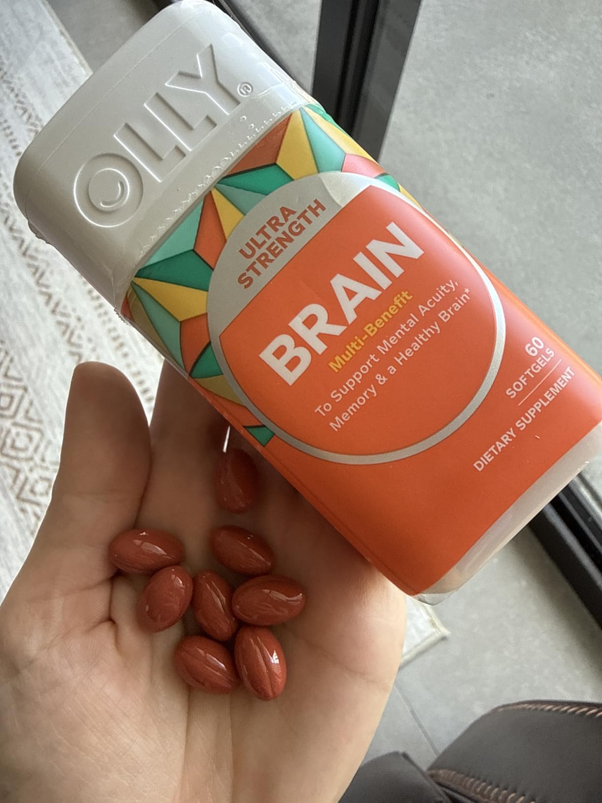 OLLY Ultra Strength Brain Softgels, Nootropic, Supports Healthy Brain Function, Memory, Focus and Concentration, Omega-3s, Vitamins B6 and B12, 30 Day Supply - 60 Count customer photo 2