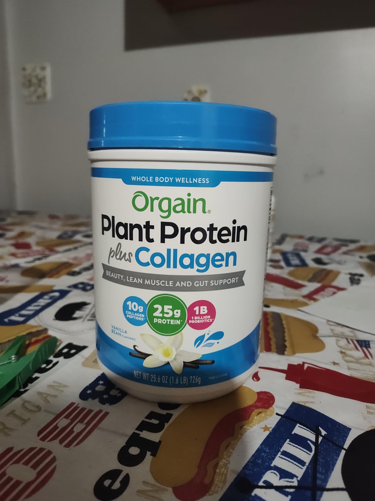 Orgain Protein Powder + Collagen, Vanilla Bean - 25g of Protein, 10g Collagen Peptides, Type I & III, 1B CFU Probiotics, Supports Hair, Skin, Nail, Joint & Gut Health, Gluten Free - 1.6lb customer photo 1