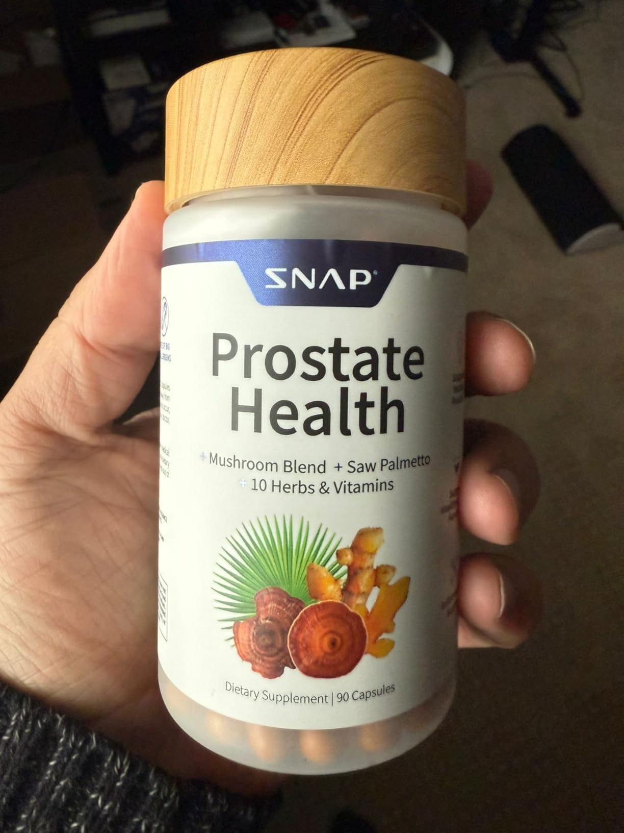 Snap Supplements Prostate Health Supplements for Men, Supports Urinary Tone and Healthy DHT Balance with Saw Palmetto, Stinging Nettle, Beta-Sitosterol, 90 Capsules customer photo 2