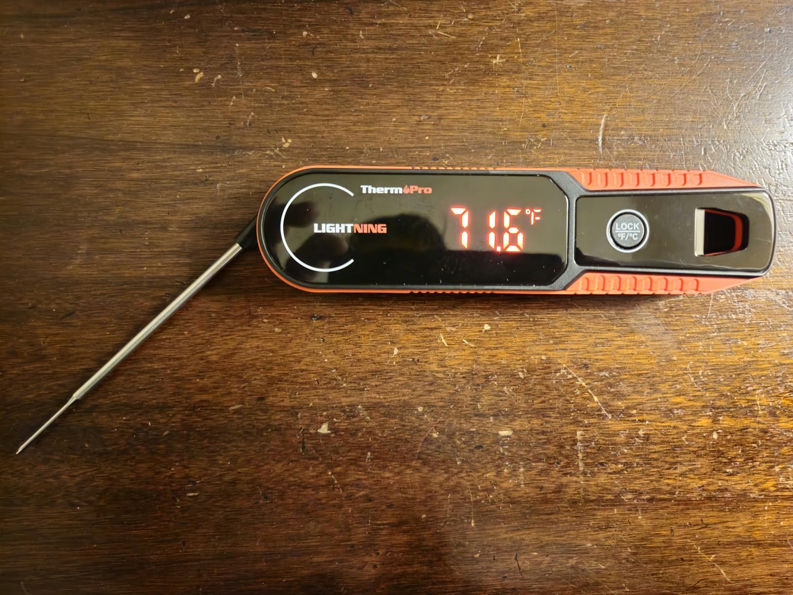TempPro Lightning 1 Sec Instant Read Meat Thermometer, Kitchen Food Thermometer with 180° Rotating Display, IP67 Waterproof Cooking Thermometers for Deep Fry Smoker Grill BBQ customer photo 1