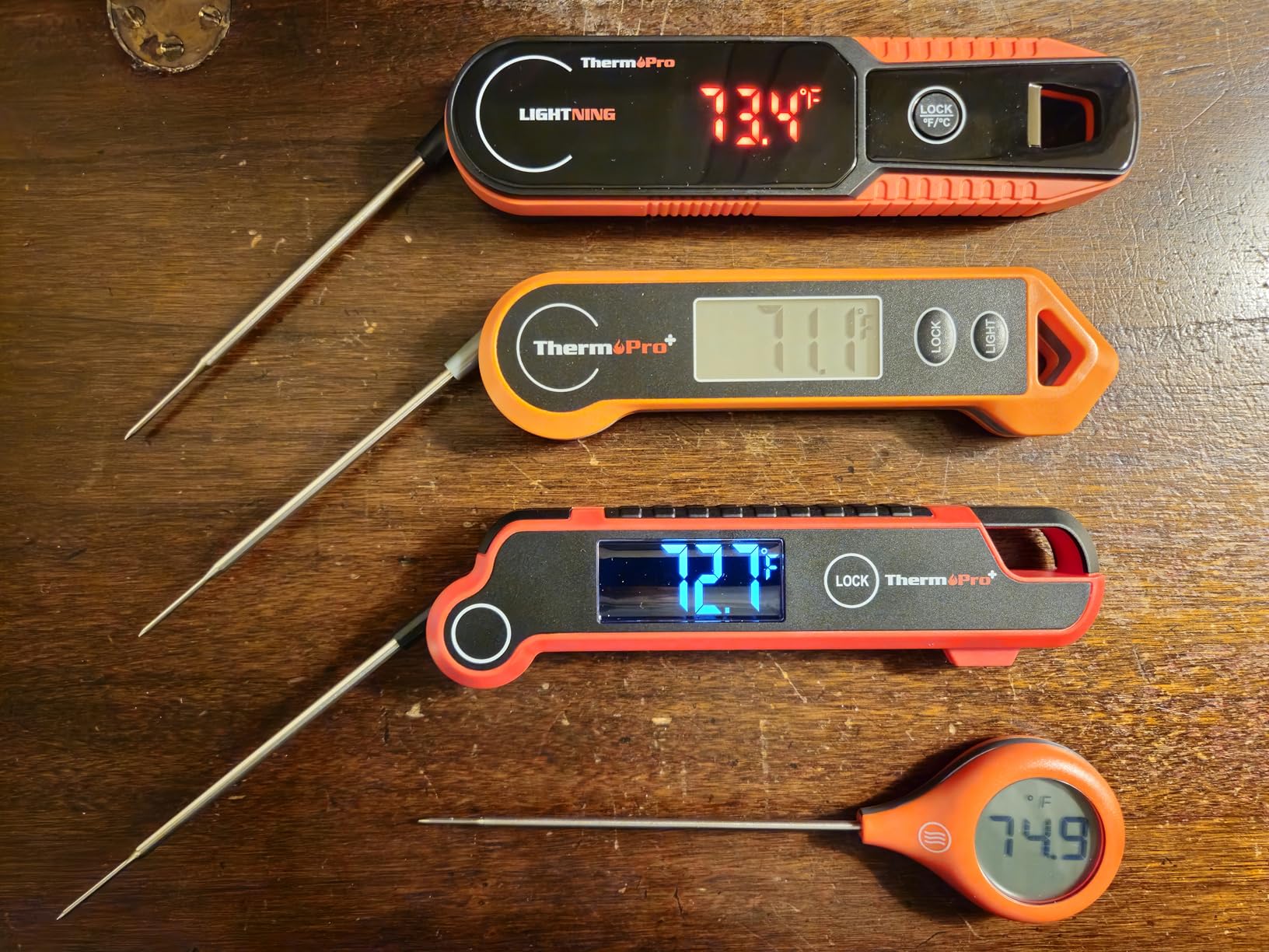 TempPro Lightning 1 Sec Instant Read Meat Thermometer, Kitchen Food Thermometer with 180° Rotating Display, IP67 Waterproof Cooking Thermometers for Deep Fry Smoker Grill BBQ customer photo 2