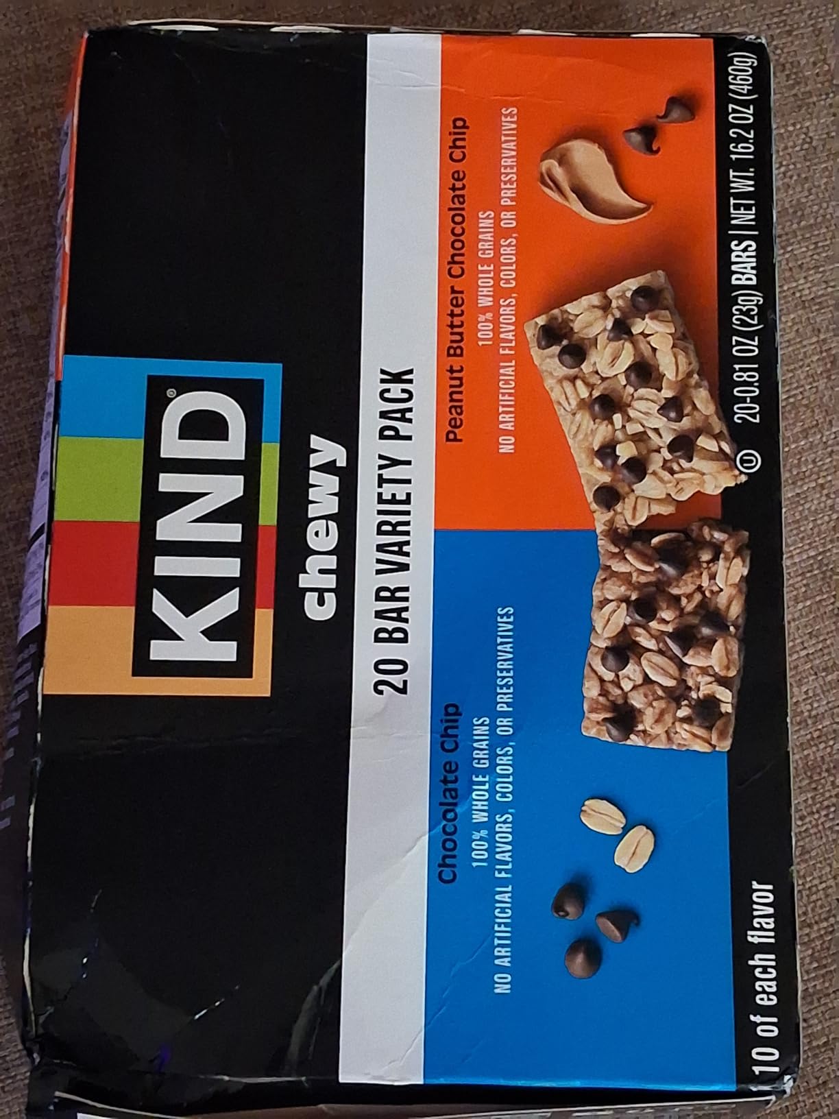 KIND Chewy Granola Bars Variety Pack, Gluten Free, Low Calorie, Healthy Snacks, Chocolate Chip, Peanut Butter Chocolate Chip, 20 Count customer photo 2