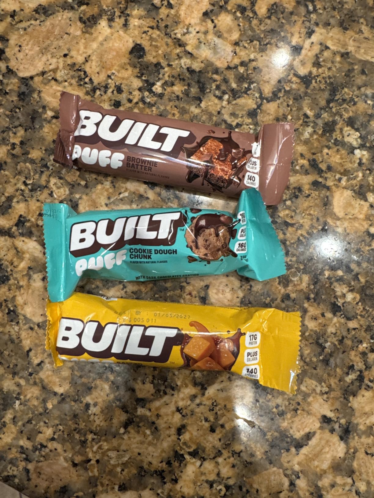 BUILT Bar Puff Protein Bars - Variety Pack - 15-17g Protein Snack Bars with Collagen - Calorie Conscious & Gluten Free - 12 Count customer photo 1