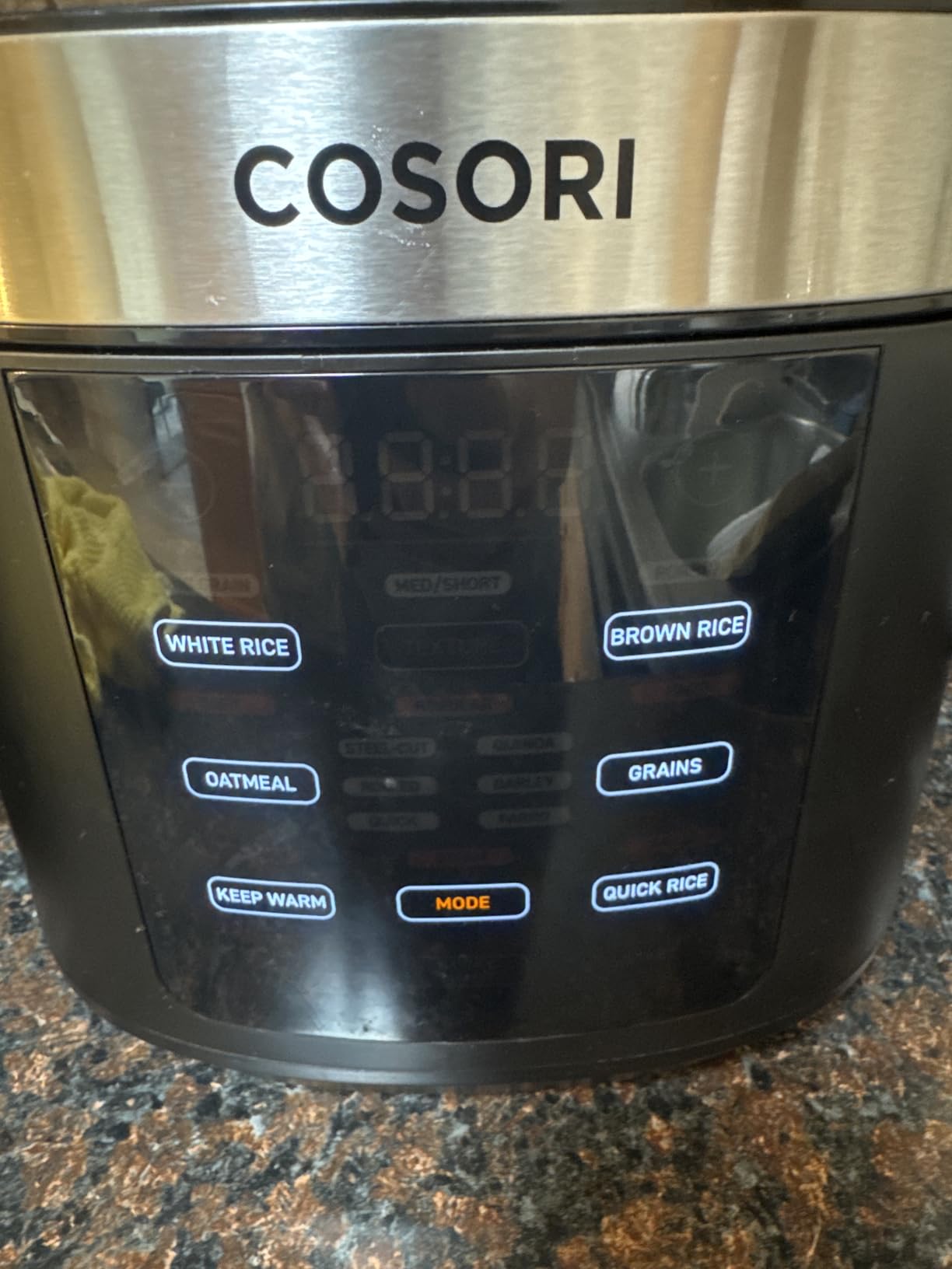 Cosori Rice Cooker 10 Cup, 24h Keep Warm, Non-stick Ceramic Inner Pot, 18 Functions Fuzzy Logic Rice Maker with Stainless Steel Steamer Basket, Sauté, Slow Cooker, Black customer photo 1