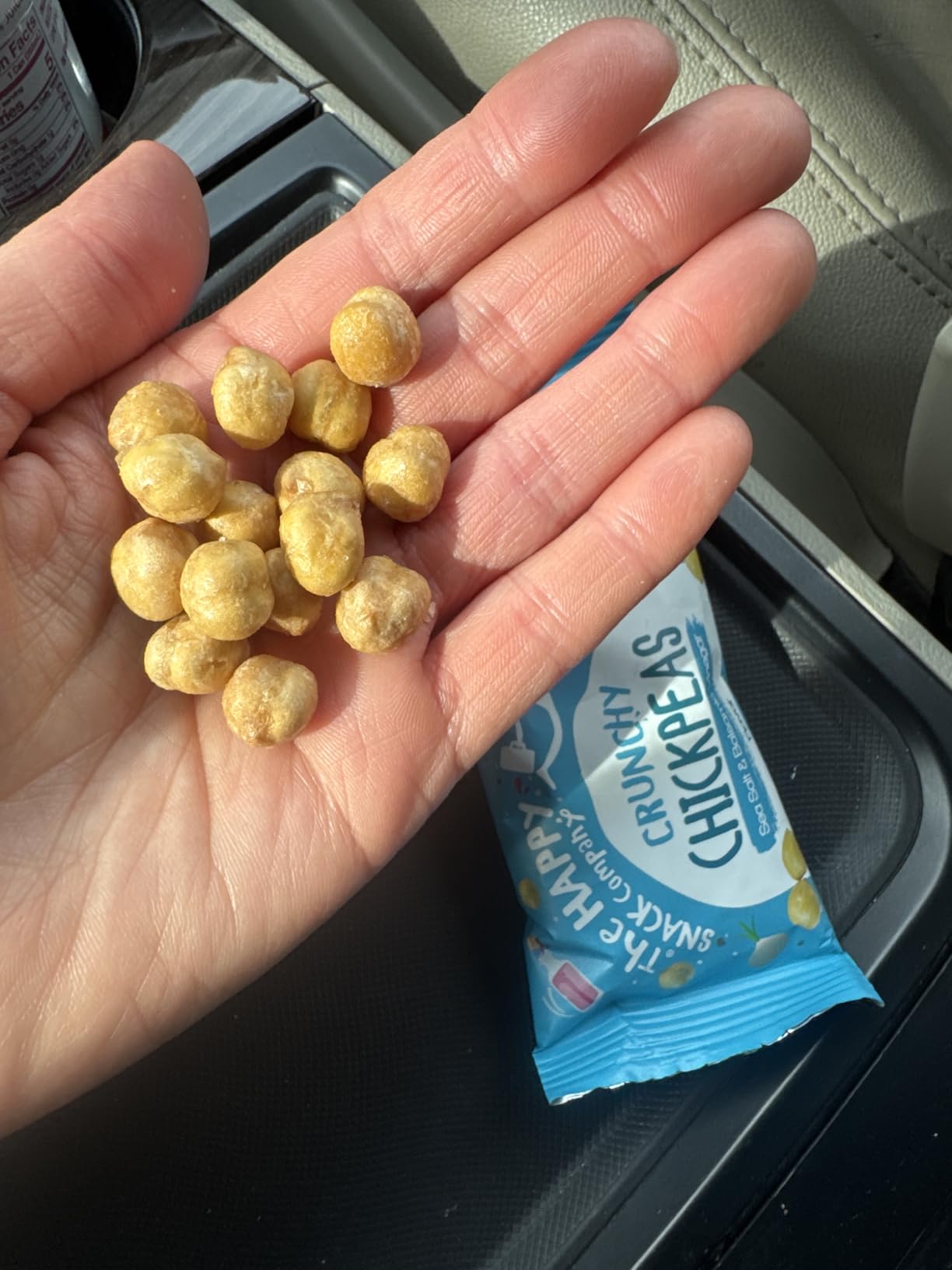 The Happy Snack Company Crunchy Chickpeas Variety Pack - High Fiber Vegan Protein Snacks for Adults and Kids - 24 x 1 oz ( Sea Salt & Balsamic Vinegar Flavor and Lime & Cracked Pepper Flavor) customer photo 2