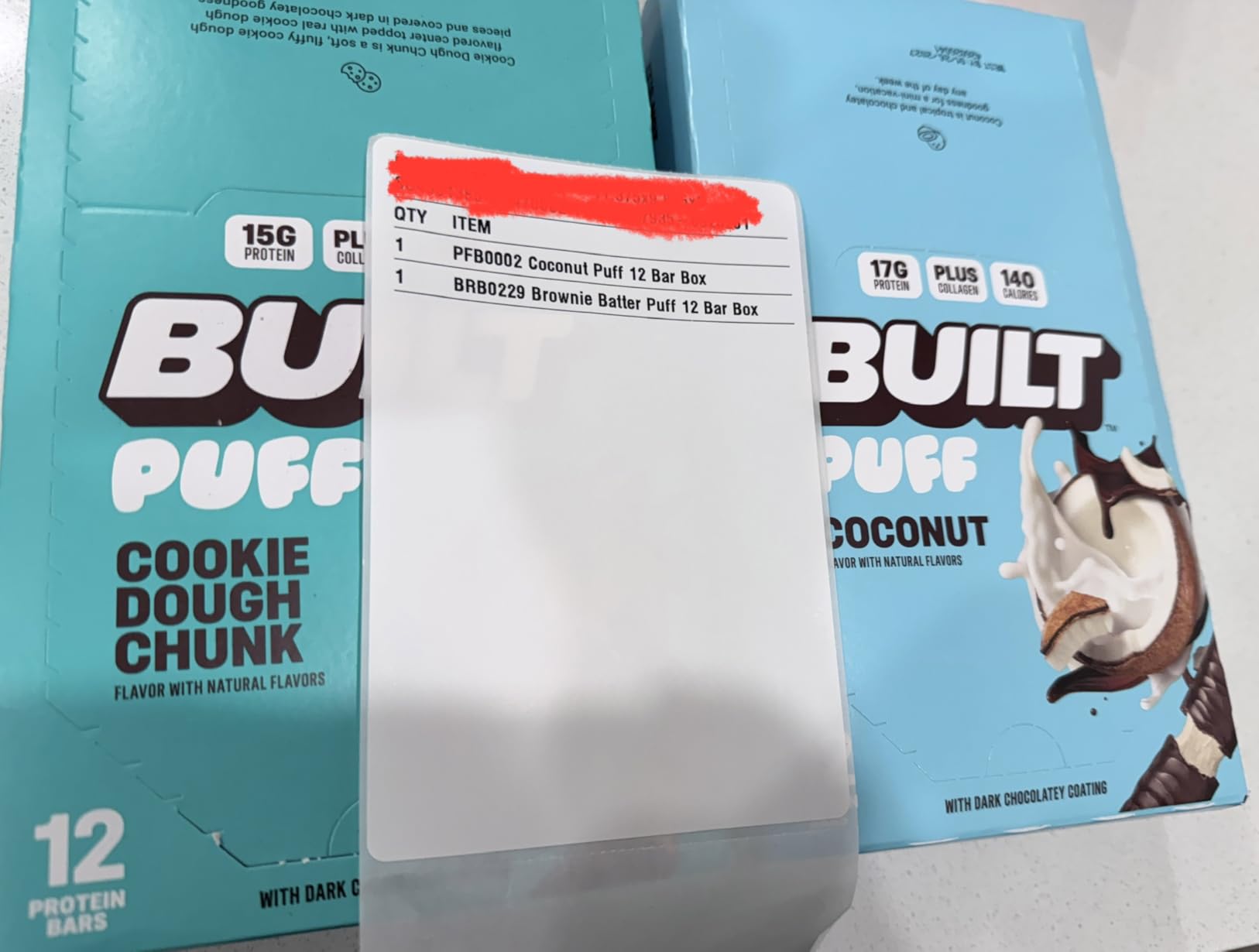 BUILT Puff Protein Bars, Brownie Batter, 17g Protein - 12 Count | Protein Snack Bar with Collagen, Calorie Conscious, Gluten Free customer photo 1