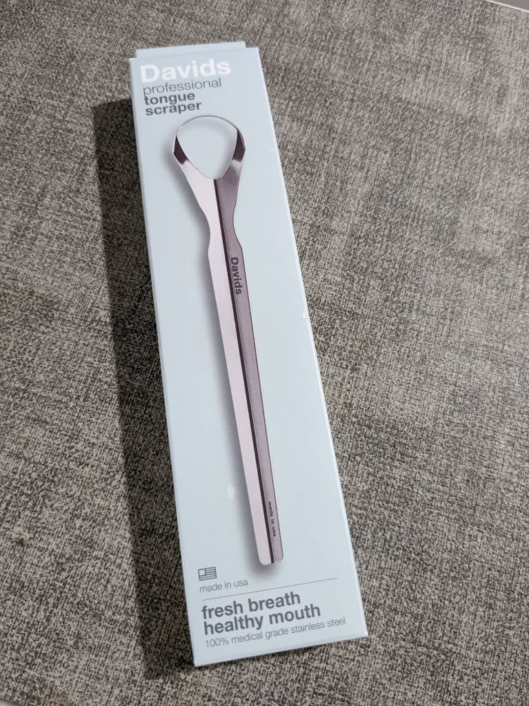 Davids Tongue Scraper for Adults and Kids, 100% Medical Grade Professional Stainless Steel Tongue Scraper, Made in USA customer photo 2