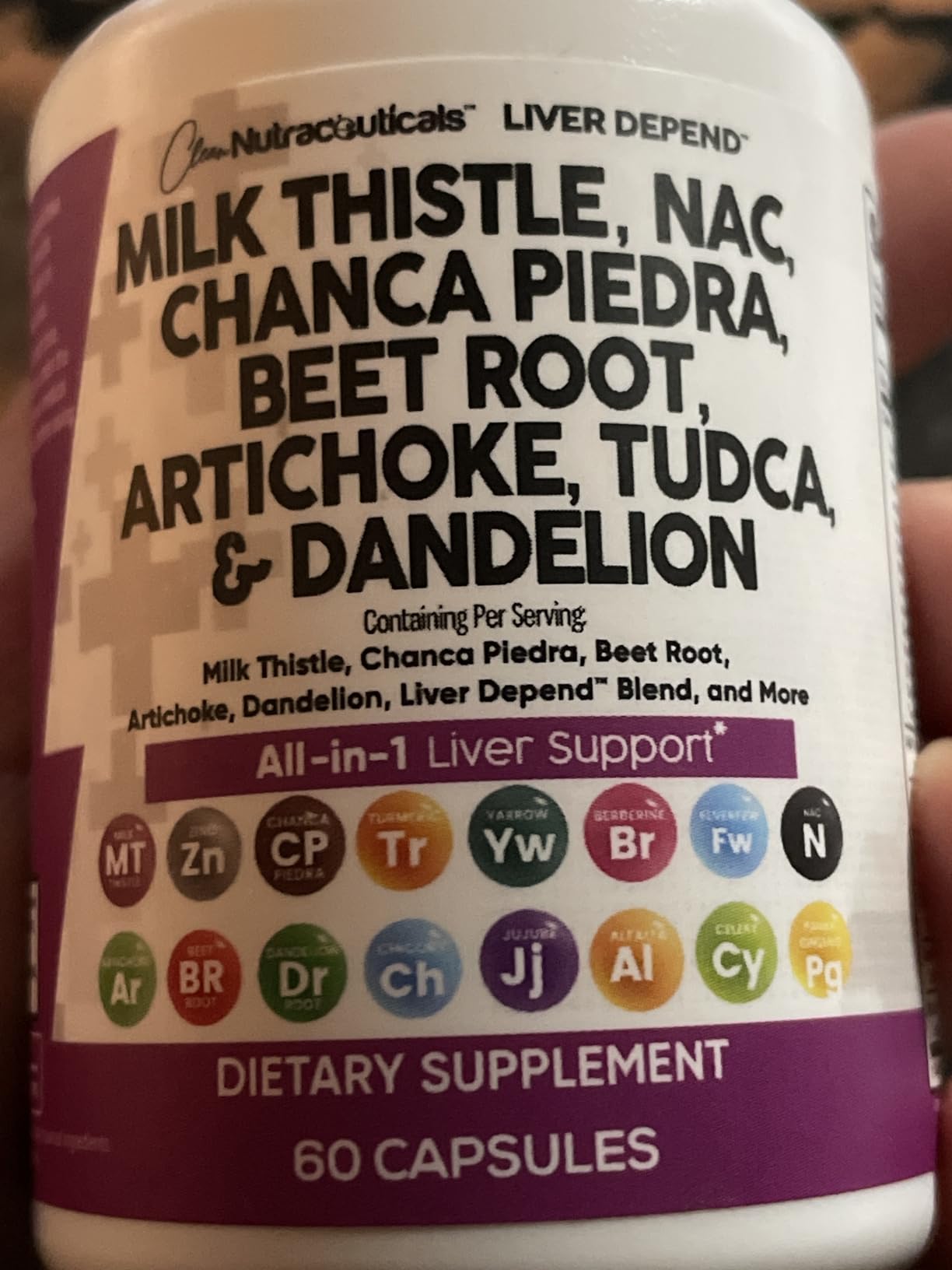 Clean Nutraceuticals Milk Thistle NAC Chanca Piedra Beet Root Artichoke Astragalus Dandelion Root - Liver Cleanse Detox & Repair Supplement Plus TUDCA Choline & Ginger customer photo 2