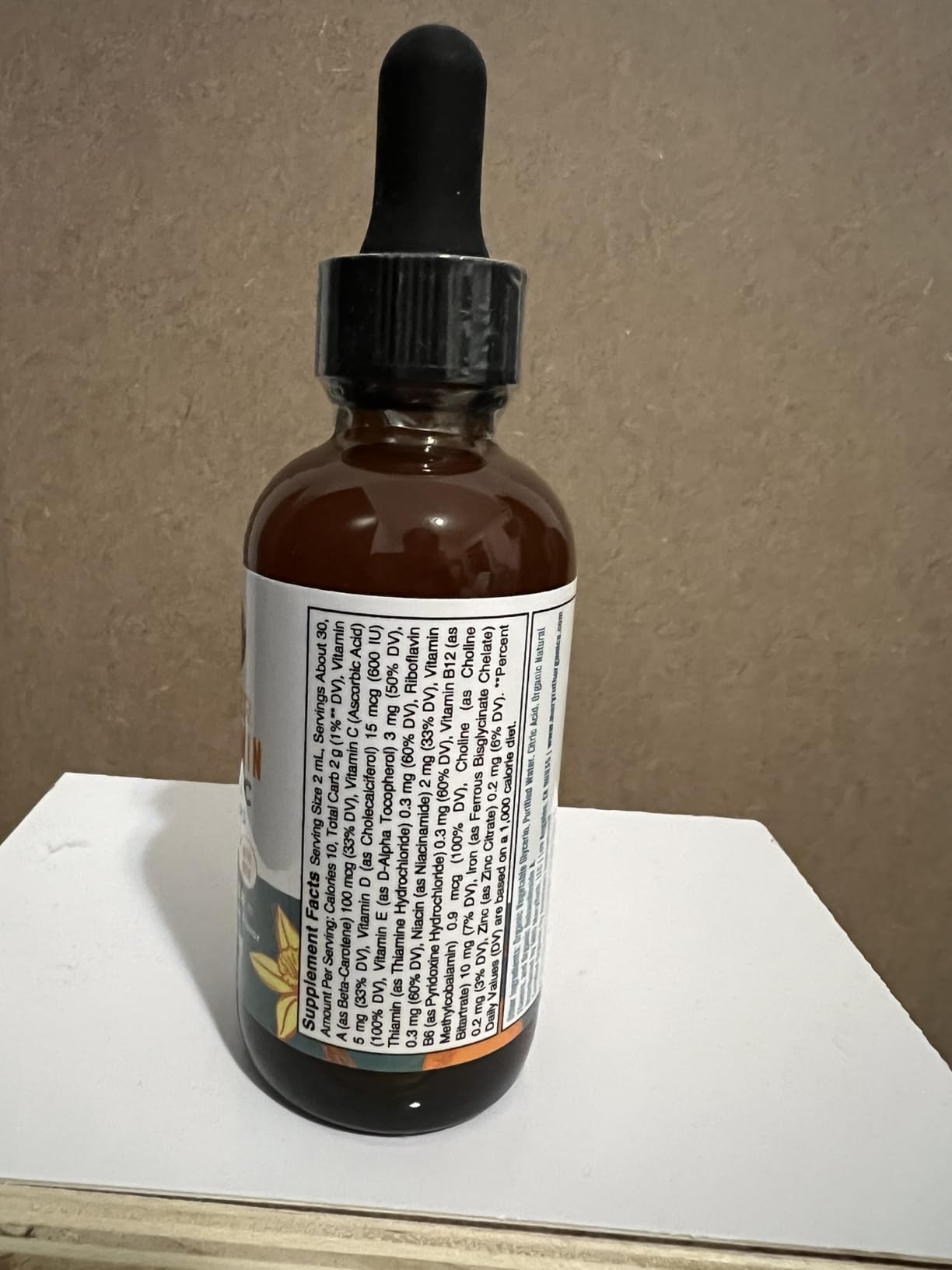 MARYRUTH'S Organics Multivitamin & Multimineral with Iron for Toddlers | USDA Organic | Sugar Free | Multivitamin Liquid Drops for Kids Ages 1-3 | Immune Support | Vegan | Non-GMO | 2 Fl Oz customer photo 2