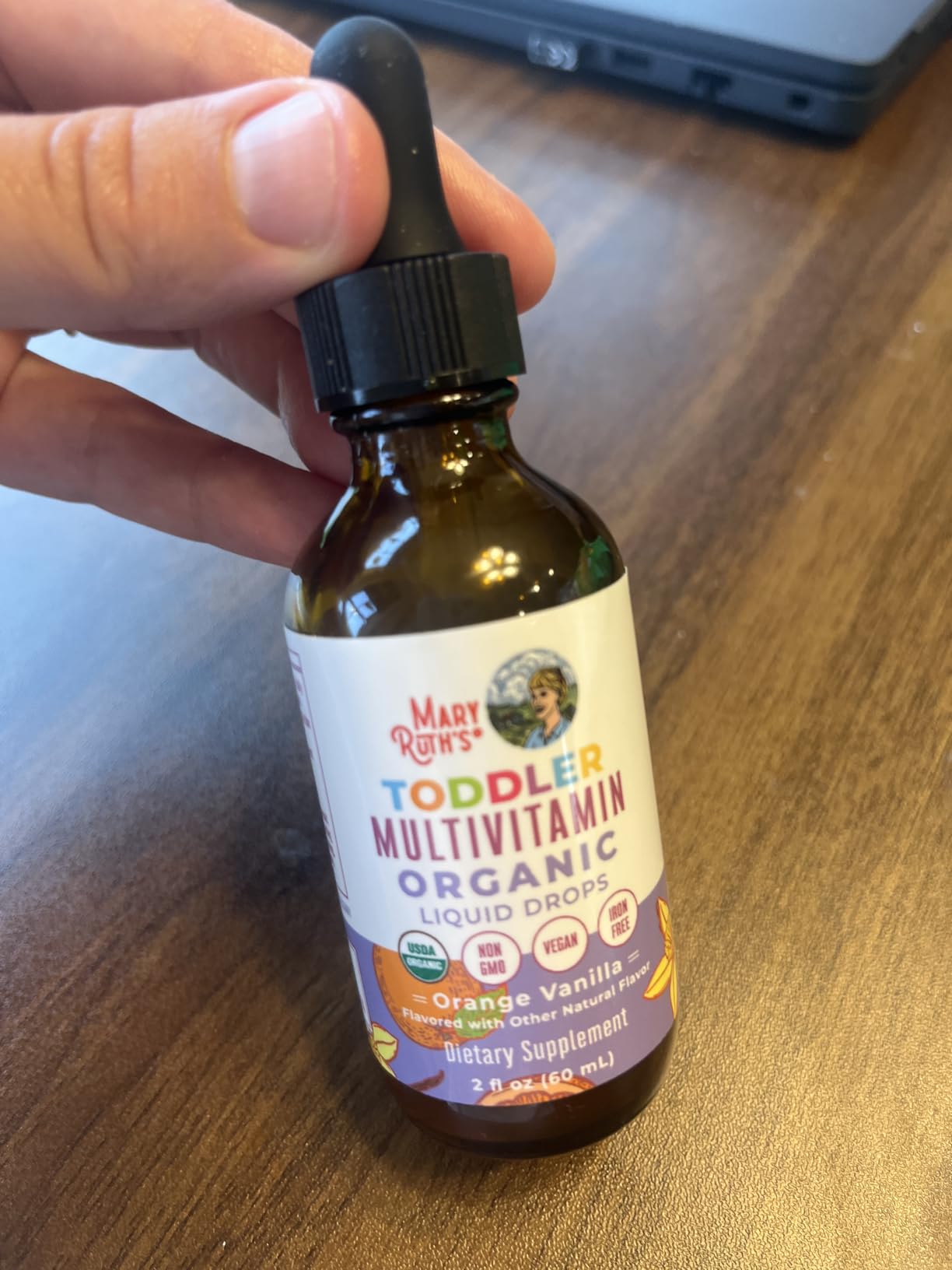 MaryRuth's Toddler Multivitamin | Vitamin A C D E B6 B12 Zinc | Healthy Growth Support | Immunity | Bone Health | Cognitive Function | Organic | Sugar Free | Vegan | Non-GMO | 2 Fl Oz | 30 Day Supply customer photo 2