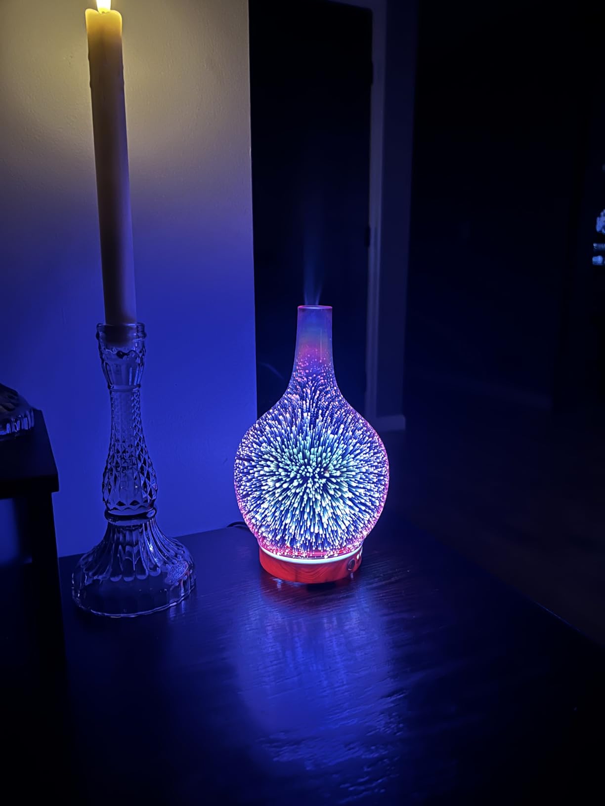 Porseme 150ml Glass Essential Oil Diffuser Aromatherapy Ultrasonic Cool Mist Humidifier 6 Running Hours Waterless Auto-Off Air Diffusers for Relax Yoga,Office Working Spa and Rest (Desert) customer photo 2