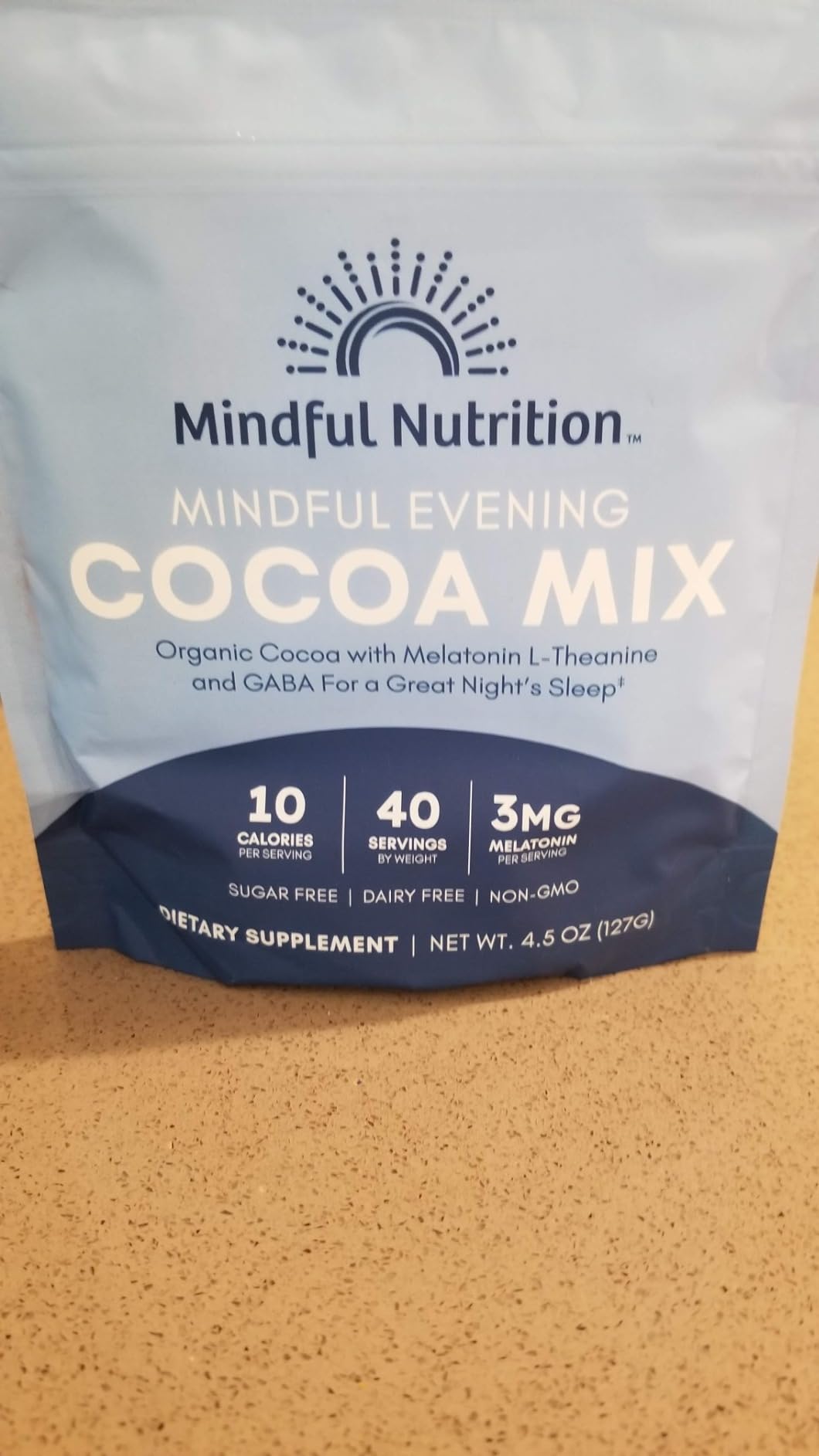 Mindful Evening Sugar Free Cocoa Mix Natural Sleep Aid, 40 Servings, Melatonin 3mg, L-Theanine, GABA Supplements, Natural Calm Sleep Support Stress Relief Calm Sleepy Cocoa Nighttime Hot Chocolate customer photo 1