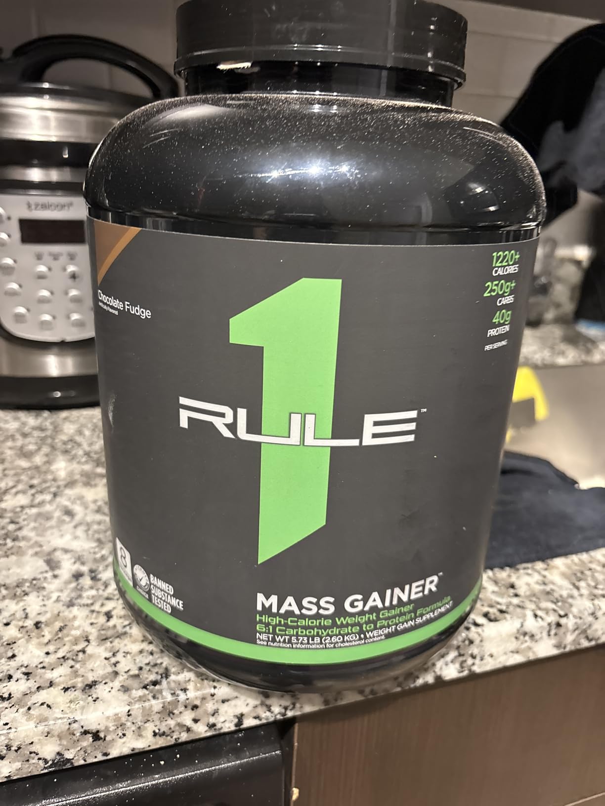 Rule 1 Proteins Mass Gainer, Chocolate Fudge, 8 Servings | High-Calorie Weight Gain Formula with 1,220+ Calories, 250g+ Complex Carb Blend, 40g All-Whey Protein Per Serving customer photo 2
