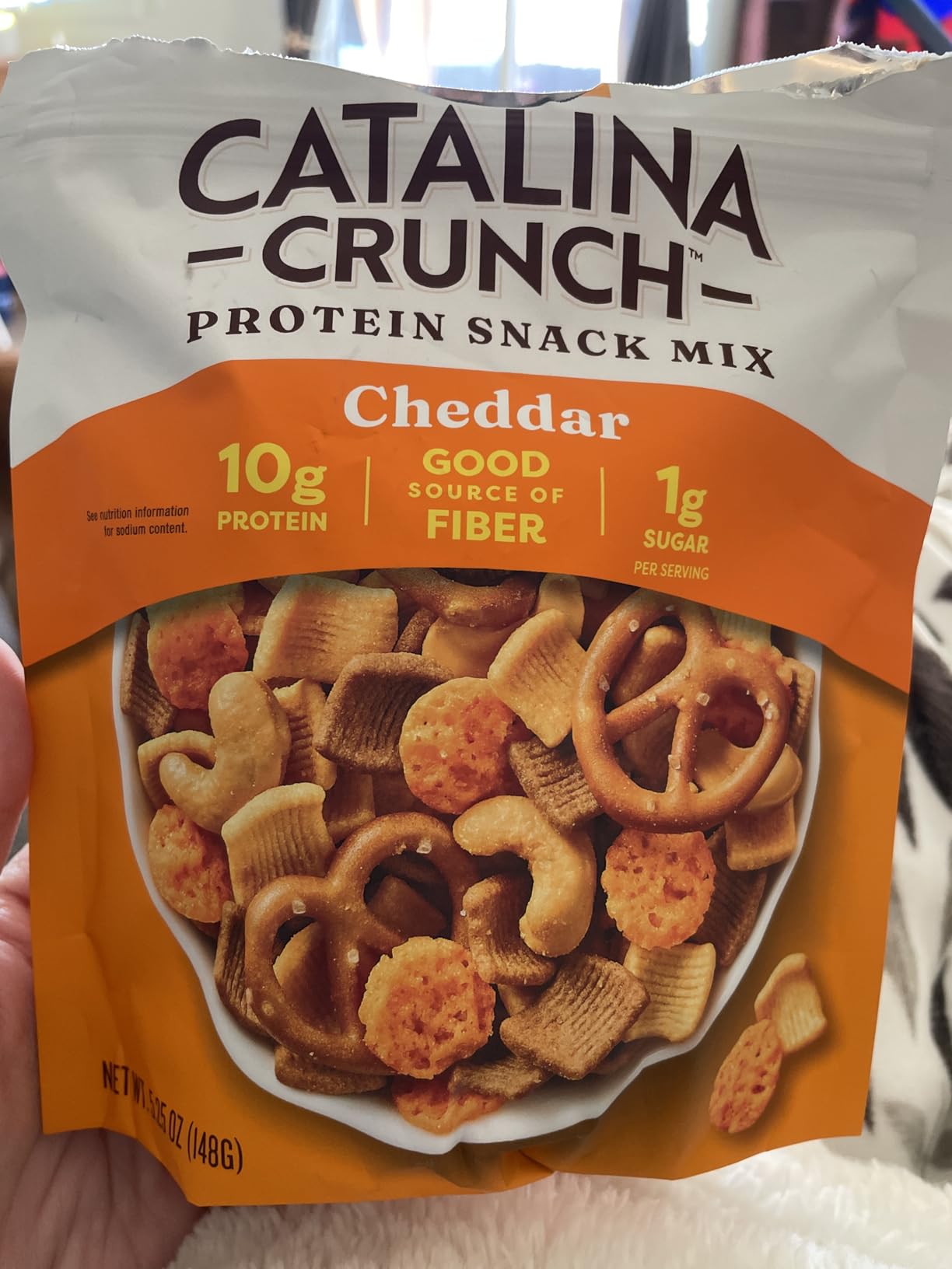 Catalina Crunch Protein Snack Mix with Cheese Crisps - 10g Protein, 2g Sugar per Serving - Good Source of Fiber, Gluten Free - Cheddar, 5.25 Ounce Bag customer photo 2