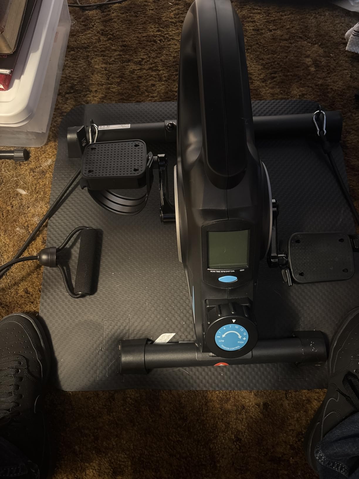 Under Desk Bike Pedal Exerciser, Quiet Magnetic Mini Exercise Bike with MERACH App for Arm, Leg Recovery, Physical Therapy, Smooth Foot Desk Cycle customer photo 1