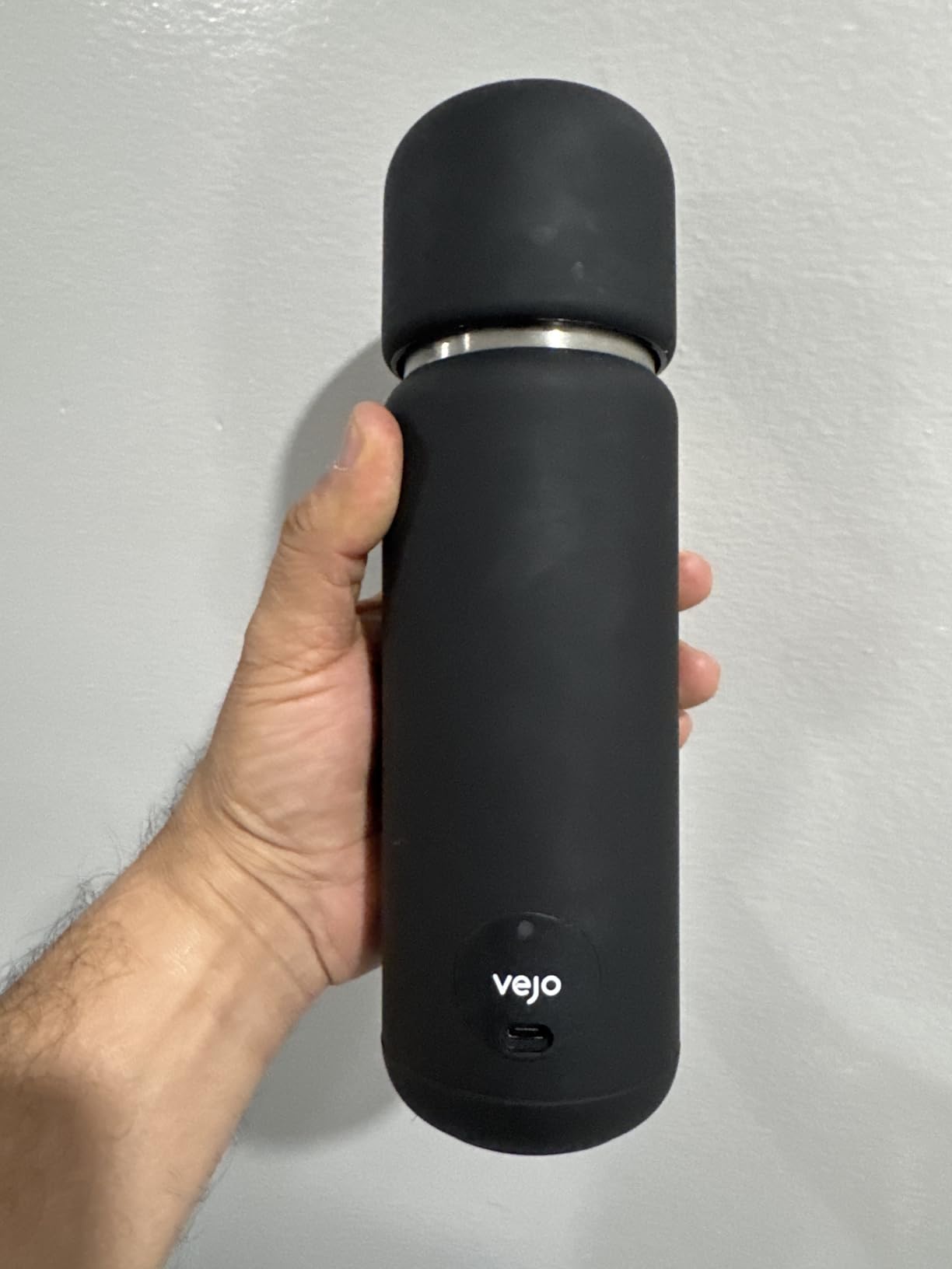 VEJO 12oz Electric Protein Shaker Bottle - USB Rechargeable Powder Mixer for Protein Shakes, Pre-Workout, Creatine | No Clumps, No Ball | 6-Blade Blending | BPA-Free | Gym Bag Travel Size customer photo 1