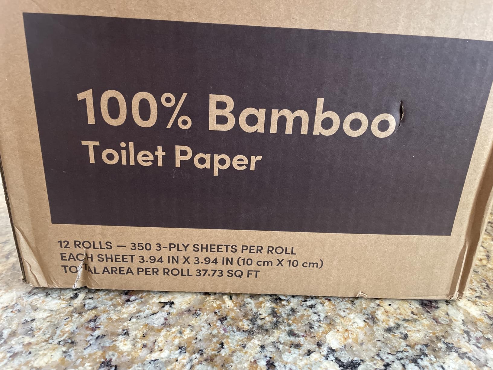 Amazon Aware Bamboo 3-Ply Toilet Paper, Unscented, 24 Rolls, FSC Certified, 350 Sheets, 8400 Count, Pack of 24, Plastic-Free customer photo 2