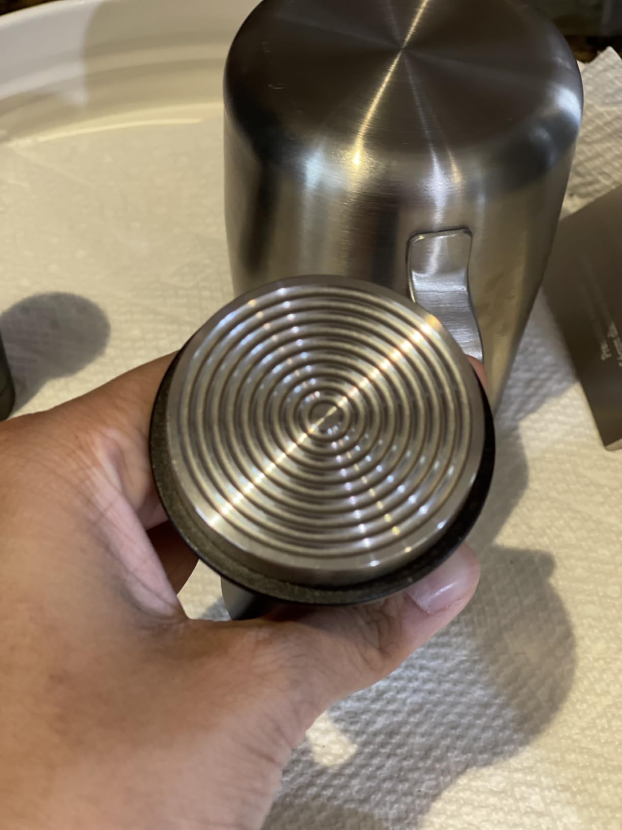 IKAPE 53.3mm Espresso Tamper, Premium Barista Coffee Tamper with Calibrated Spring Loaded, Threaded Stainless Steel Base Tamper Fits for Breville Series 54mm Portafilter Basket customer photo 1